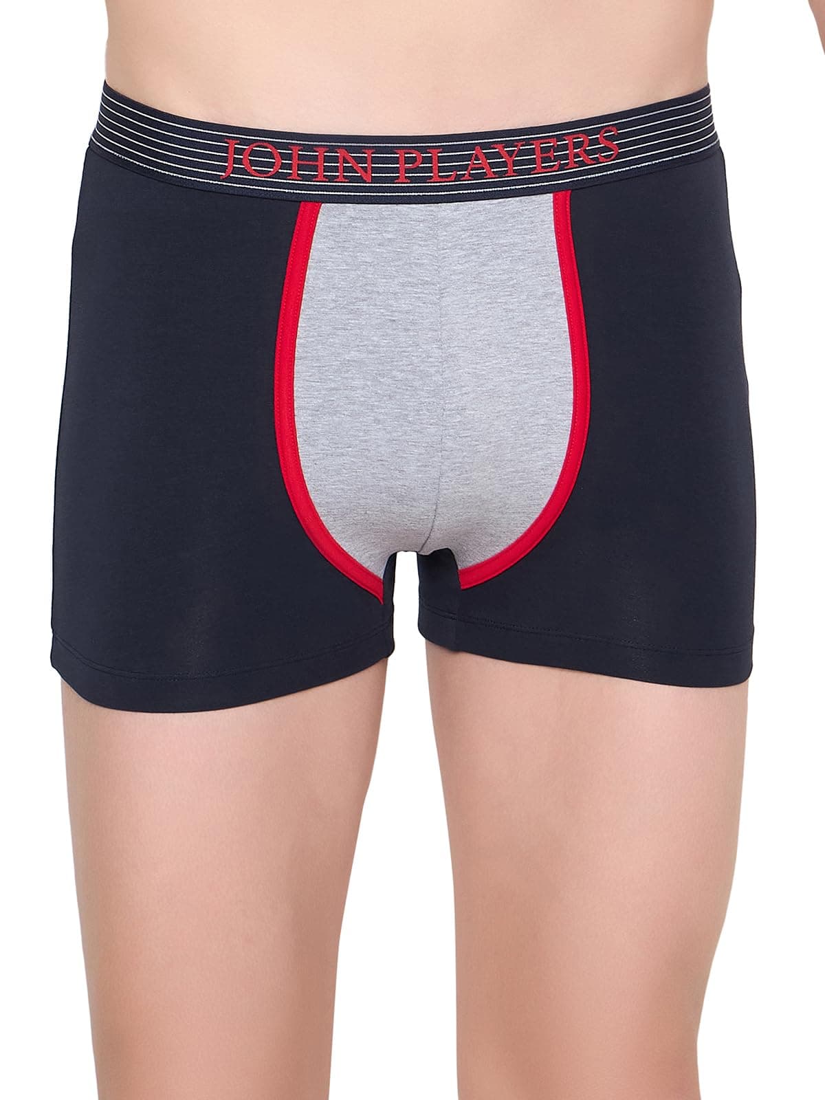 John Players Colourblocked Cotton Trunk in Dark Dark Grey (JTK042M05_XL_Dark Grey)