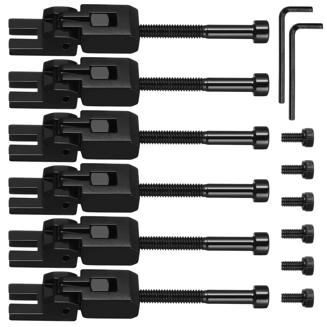 SUPVOX Set of 6 Double Locking Systyem Locked Saddles for Floyd Rose Guitar Tremolo Bridge with String Lock Screws