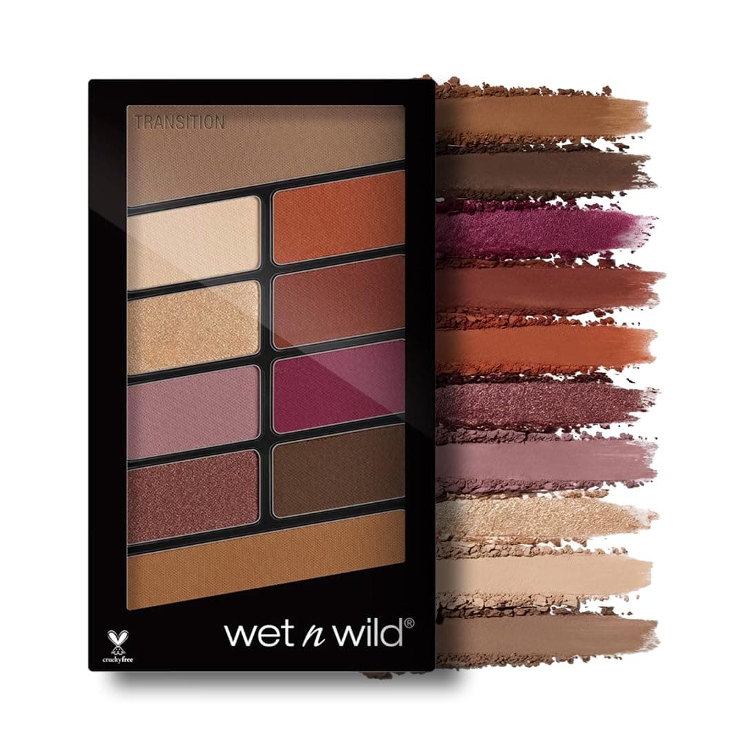 Wet n Wild Color Icon 10 Pan Palette-Petalette Rosé in the air Eyeshadow Palette with 10 Bright & Matte Eyeshadow Colors for the Day to Night, Long-lasting,Easy-to-blend Formula, Rosé in the Air-10g