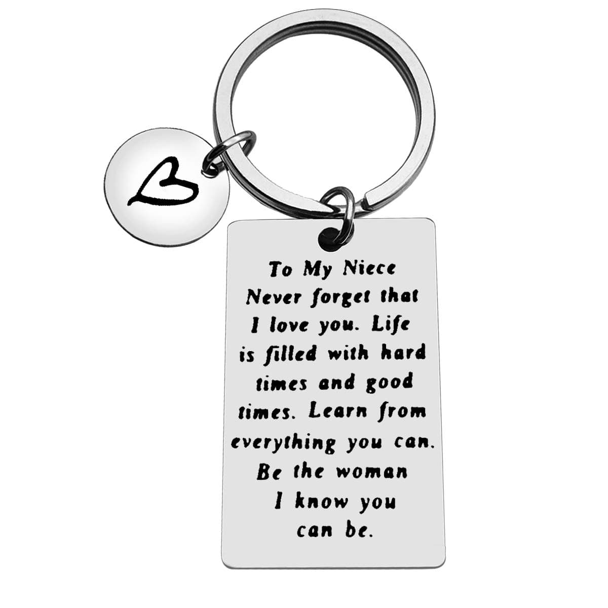 Niece Birthday Gifts from Aunt Uncle Inspirational Niece Keychain To My Niece Gifts Never Forget That I Love You Keychain Encouragement Jewelry Gifts Christmas Graduation Gift