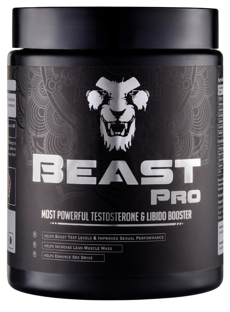 MANGO HERBS Beast Pro | Testosterone & Vitality Booster for Men | 20 Herbs & Compounds | Libido, Strength & Stamina Support | 150g