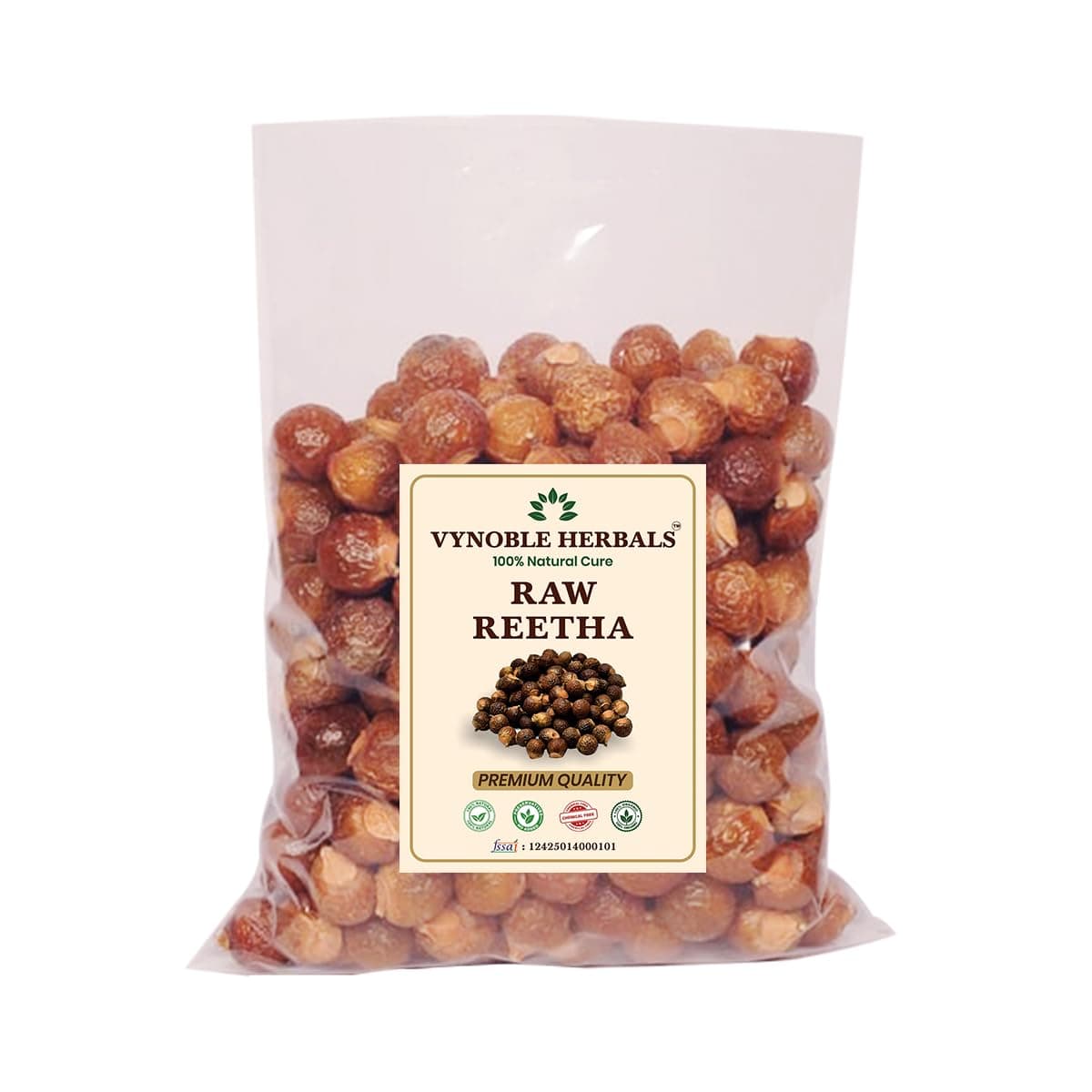 VYNOBLE HERBALS 100% Natural Raw Reetha Nuts | 1 Kg Premium Aritha / Ritha / Soapnut (Sapindus trifoliatus) Whole Nuts | For Hair Wash, Natural Shampoo, Scalp Cleansing & Skin Care | Chemical-Free | For DIY Powder & Liquid Cleanser
