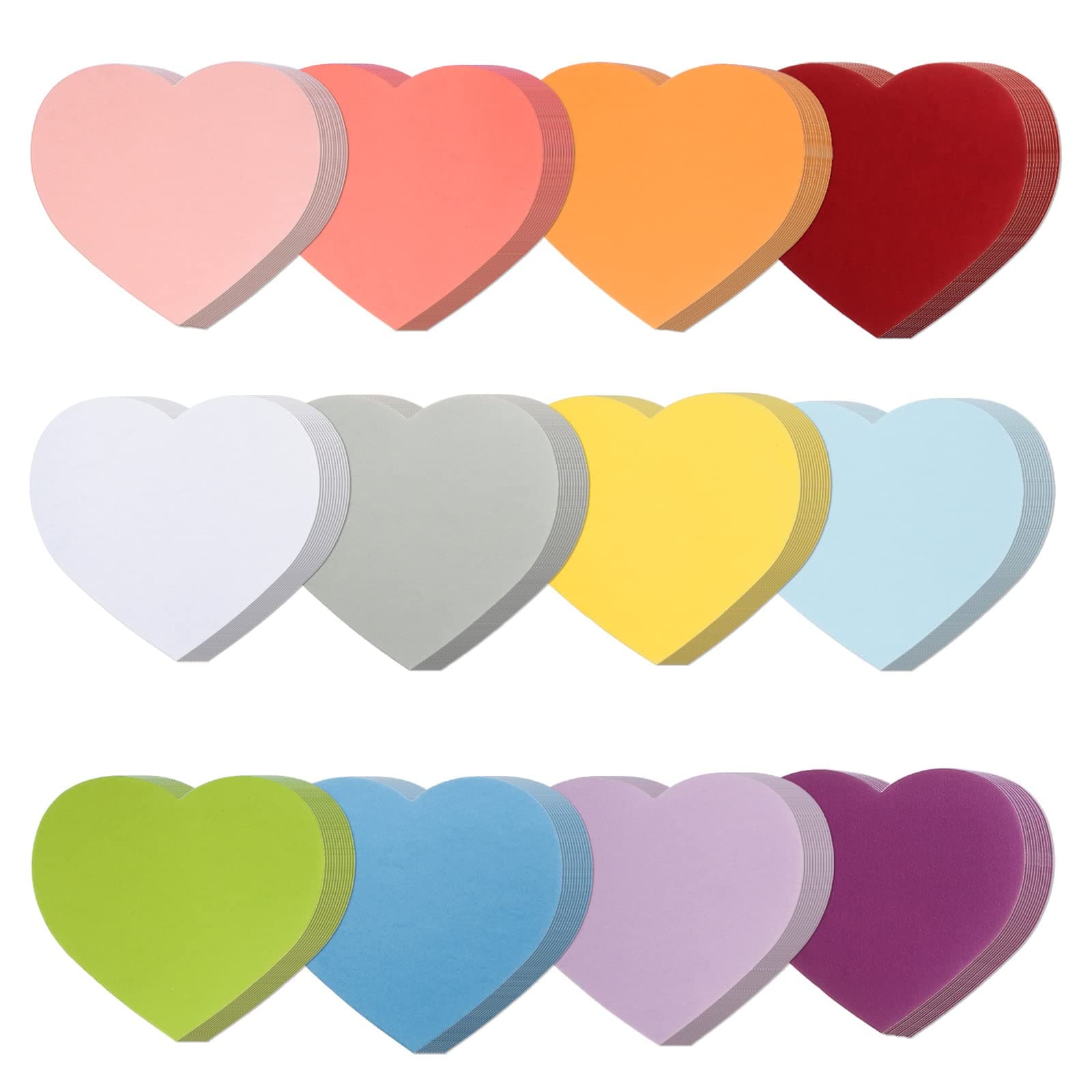 Large Heart Shape Paper Cut-Outs Double Sided Craft Heart Décor for Kids’ Love and Peace School Craft Projects, Valentine’s Day Craft