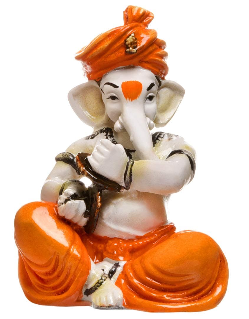 Karigaari Ganesha with Lazim Polyresine Showpiece (10.01 cm x 10.01 cm x 10.01 cm)