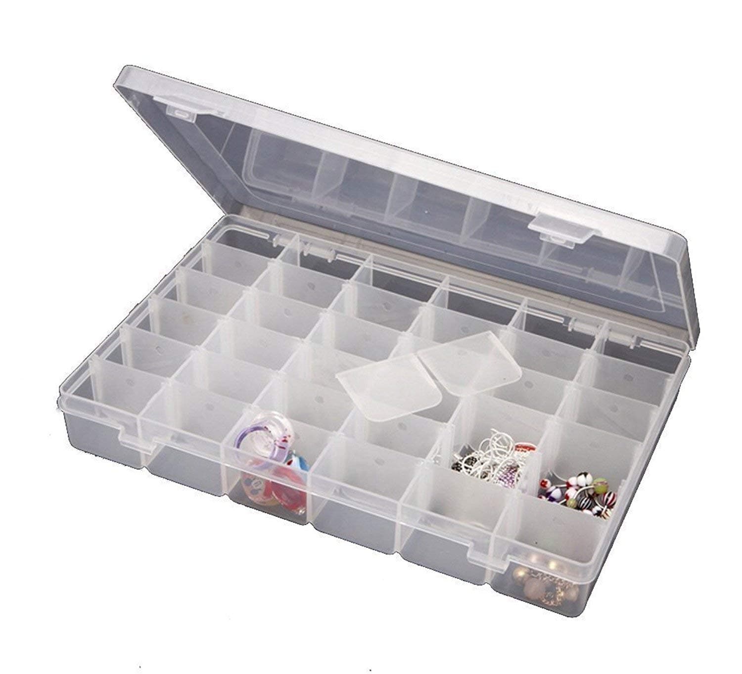 Aepigo 36 Adjustable Multipurpose Plastic Rectangular Storage Box- Medium, White