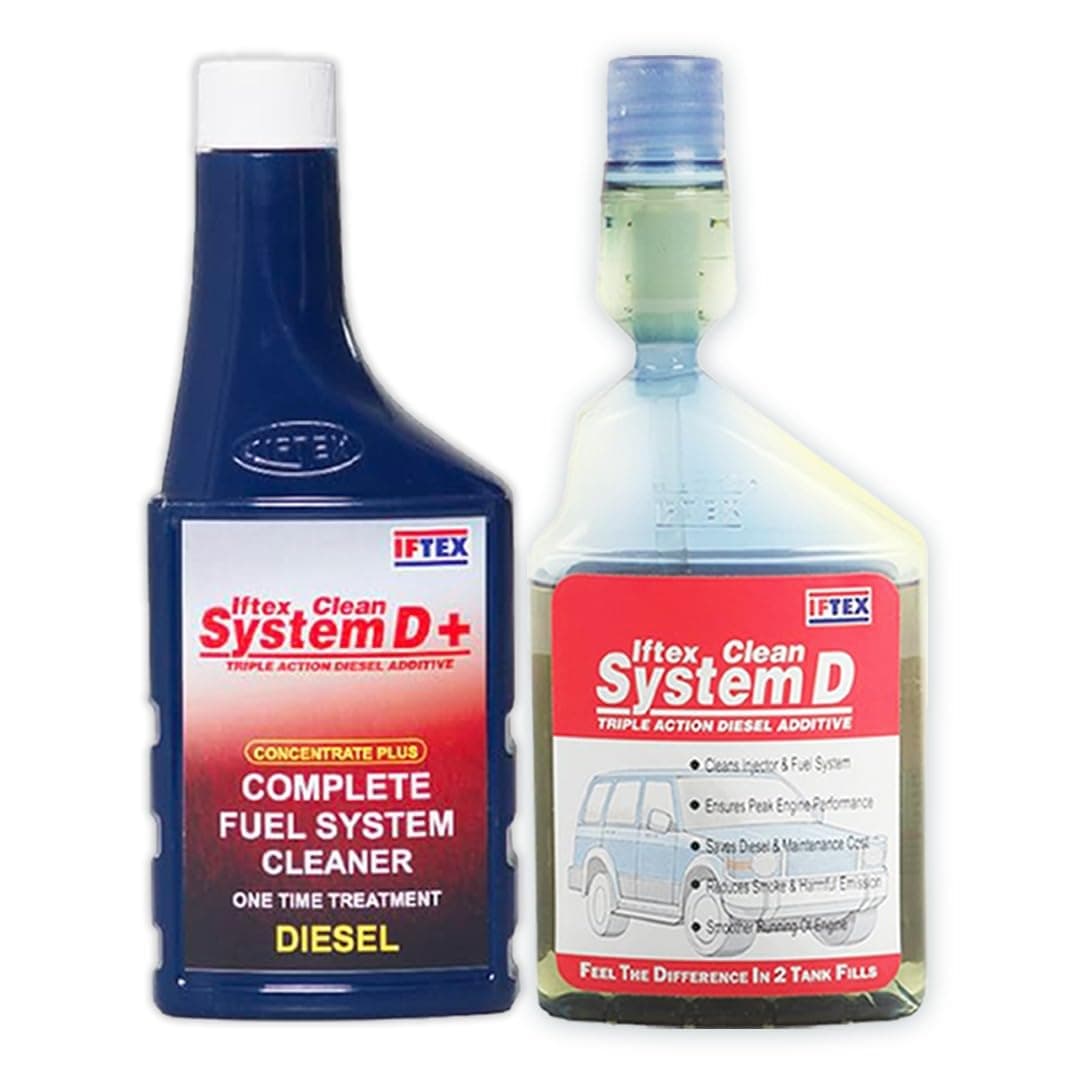Iftex System D+ 300 ml and D 250 ml Diesel Additive/Injector Cleaner/Treats 350 L Diesel Cars and SUV's/Keeps Engine Clean from Deposit Builtup. Increases Fuel Economy, Pickup and Smoothness