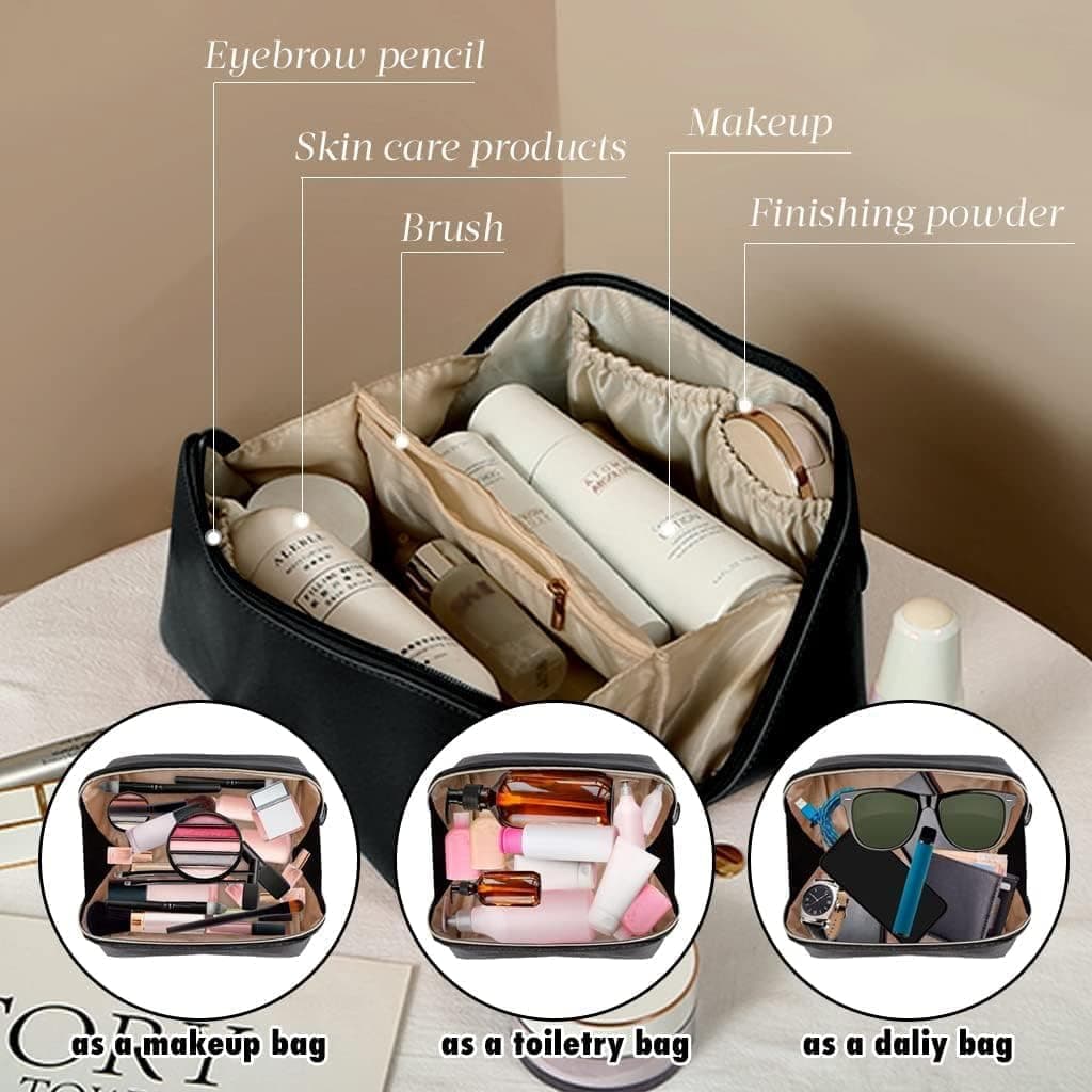 Angenil 15PCS Acrylic Nail Brush Set with UV Gel Nail Art Brushes, Makeup Pouch Bag, Travel Pouches for Women