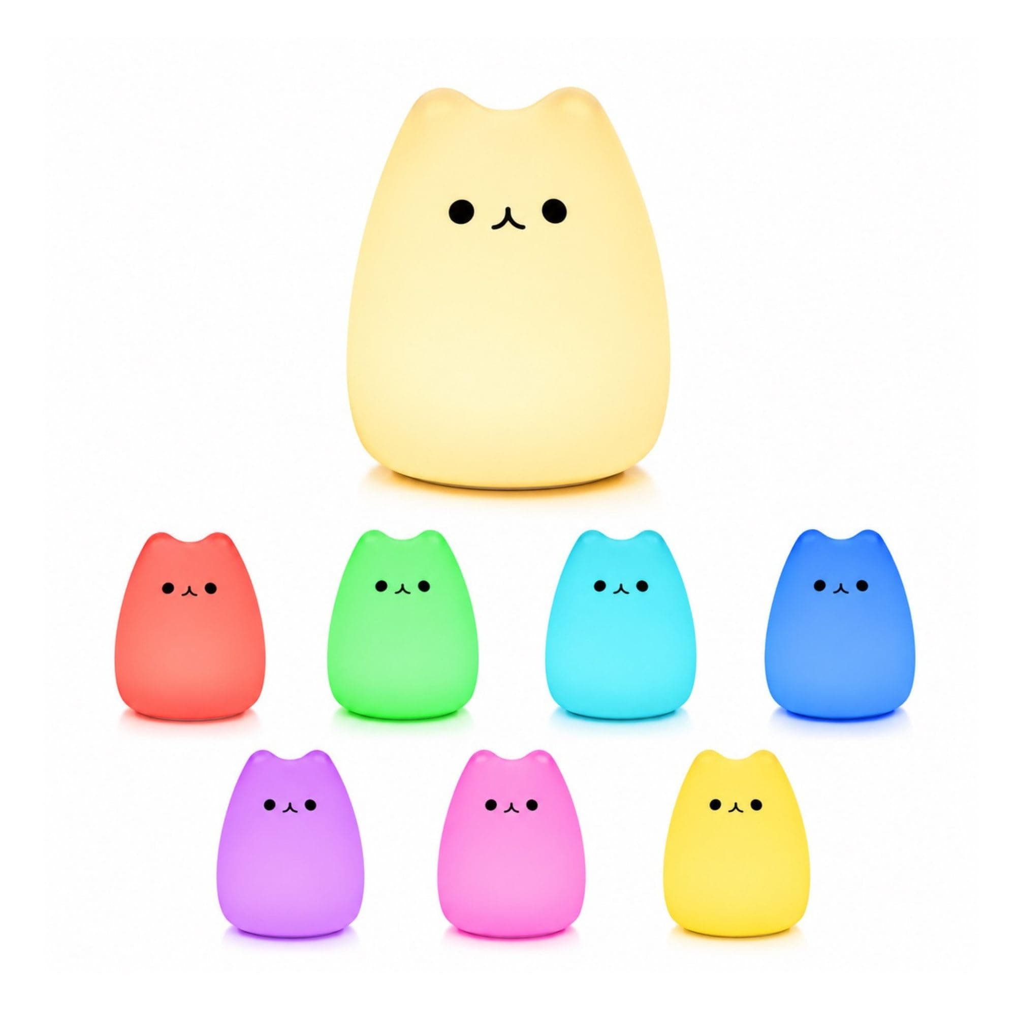 HUMAIZAR Silicone LED Night Light for Kids, Soft Touch Animal Bedside Lamp for Bedroom & Nursery, Rechargeable Cute Night Lamp