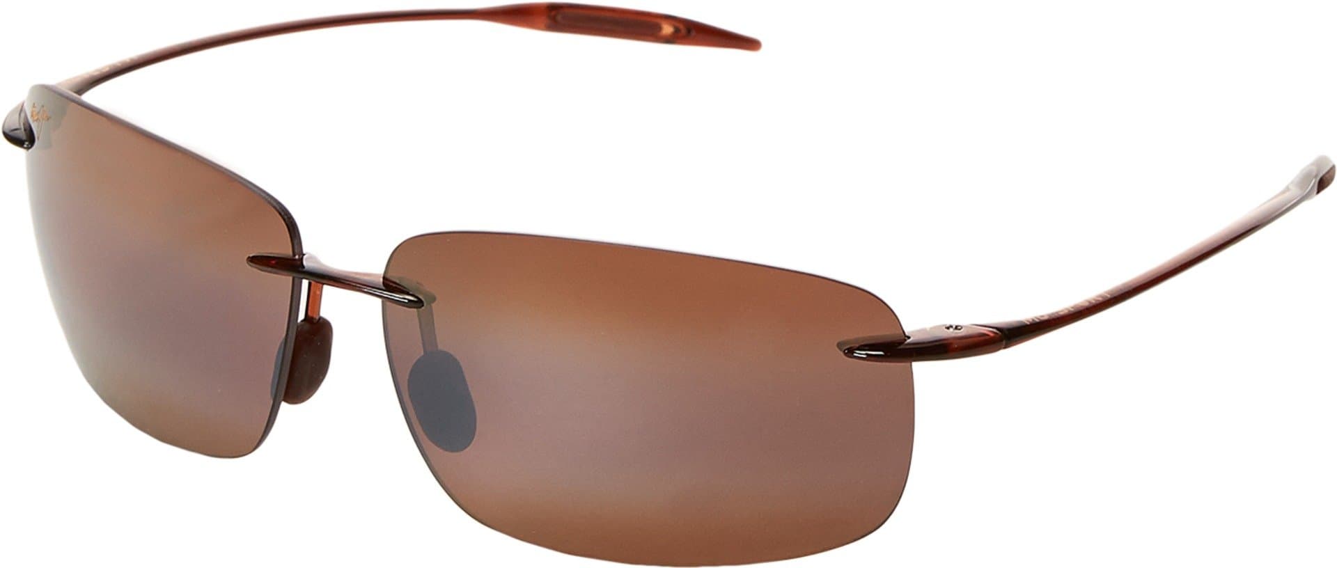 Maui Jim Unisex Rectangular Sunglasses Brown Frame, Brown Lens