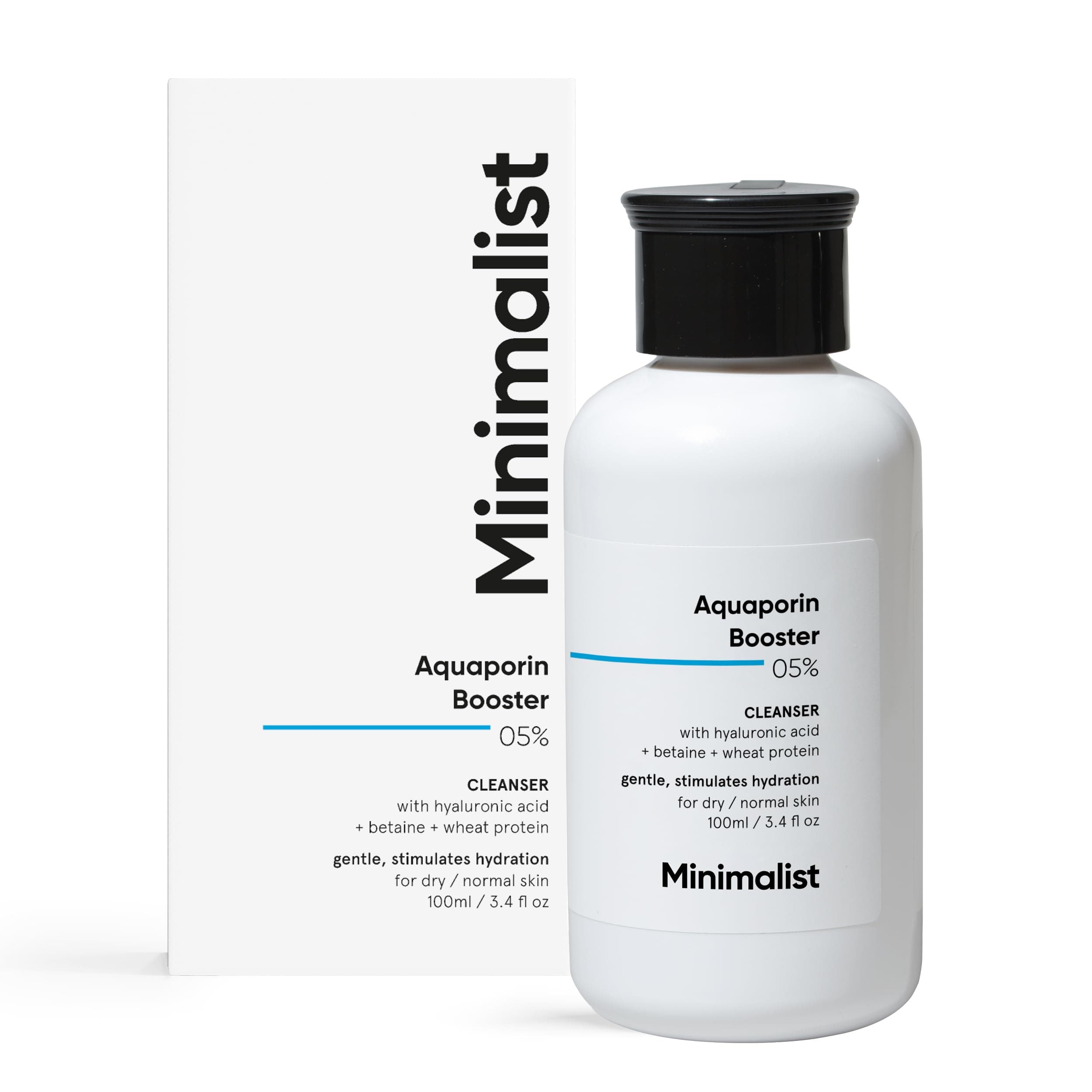 Minimalist 5% Aquaporin Booster | Hydrating Face Wash For Dry Skin with Hyaluronic Acid | Sulphate Free | Non-drying Cleanser | For Women & Men (100 ml)