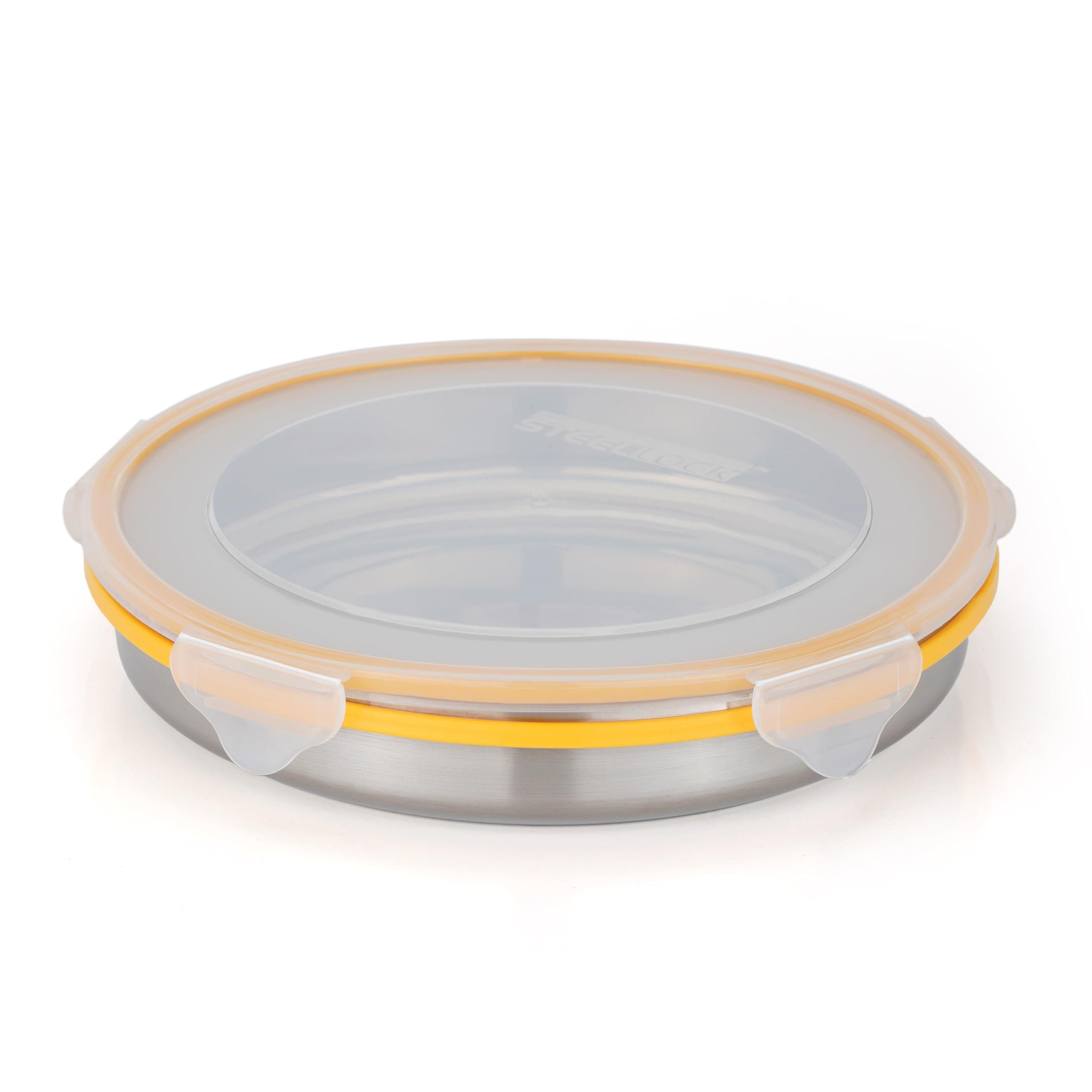 STEELLOCK Stainless Steel Airtight Container with Lid | Leakproof, BPA-Free, Durable Kitchen Storage | Multipurpose Food Storage Containers for Kitchen | SL-1600-set of 1, 1000ml each, Yellow