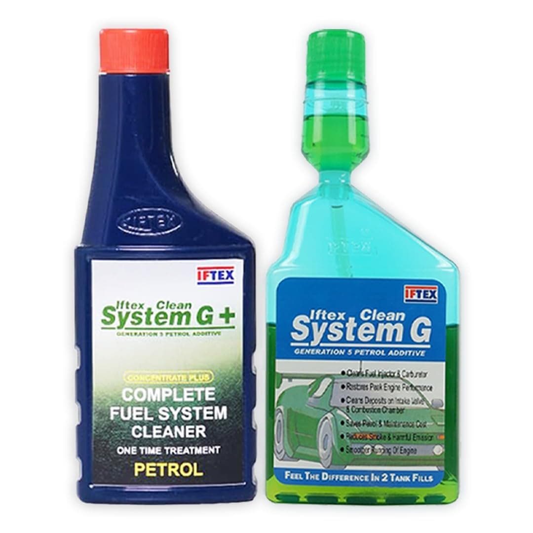 Iftex System G+ 300 ml & G 200 ml e20 Petrol additive/Injector Cleaner/Treats 300 L Petrol Cars SUV's. Keeps Engine Clean from Carbon Deposit Builtup, Increases Fuel Economy, Pickup & Smoothness