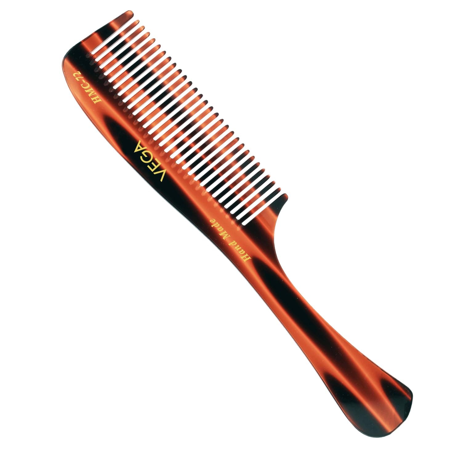 Vega Handcrafted Grooming Comb for Men & Women, Detangling, Daily Grooming | Made from Cellulose Acetate Non-petroleum Based Material from Plant, (India's No.1* Hair Comb Brand, HMC-72)