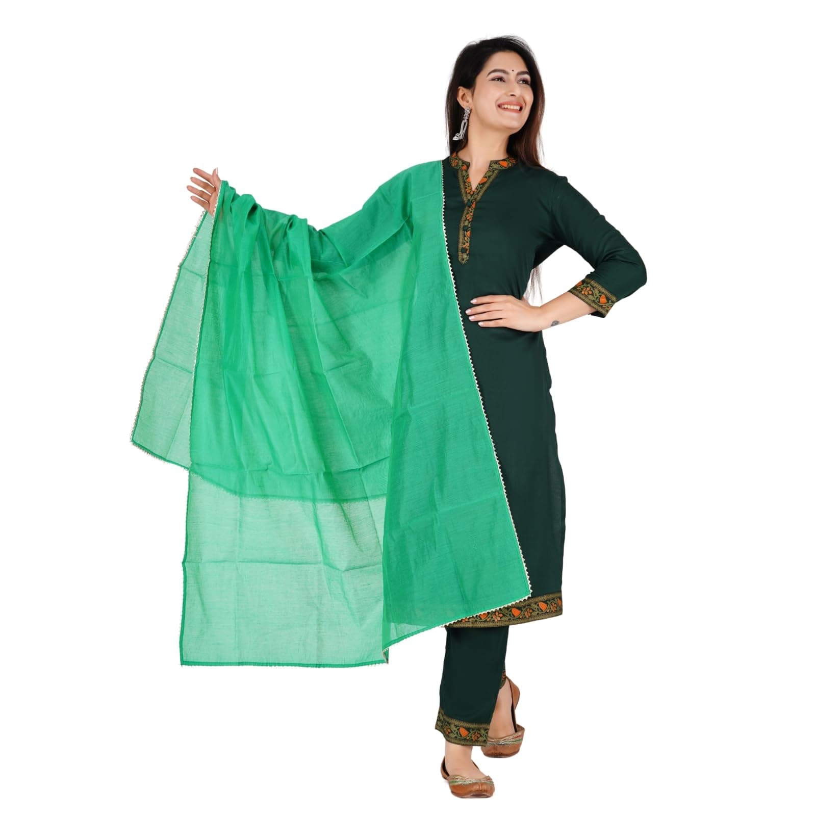GLAMMIX Women’s Printed Rayon Kurta Pant Set with Dupatta Trendy, Comfortable Ethnic Wear for Work & Parties | Maoon |L|
