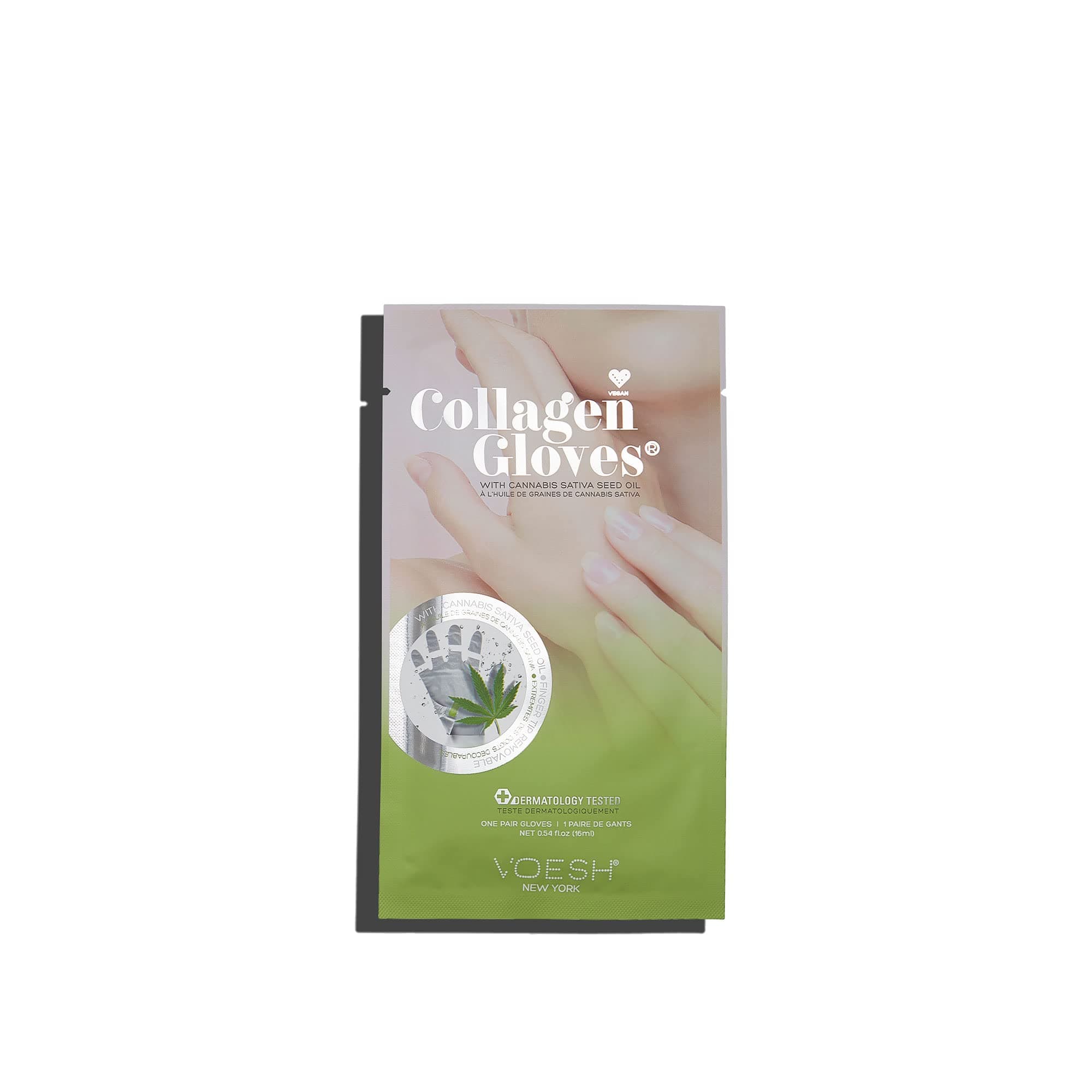 Voesh Collagen Gloves with Cannabis Sativa Seed Oil - Hand Treatment Mask for Hydration and Nourishment