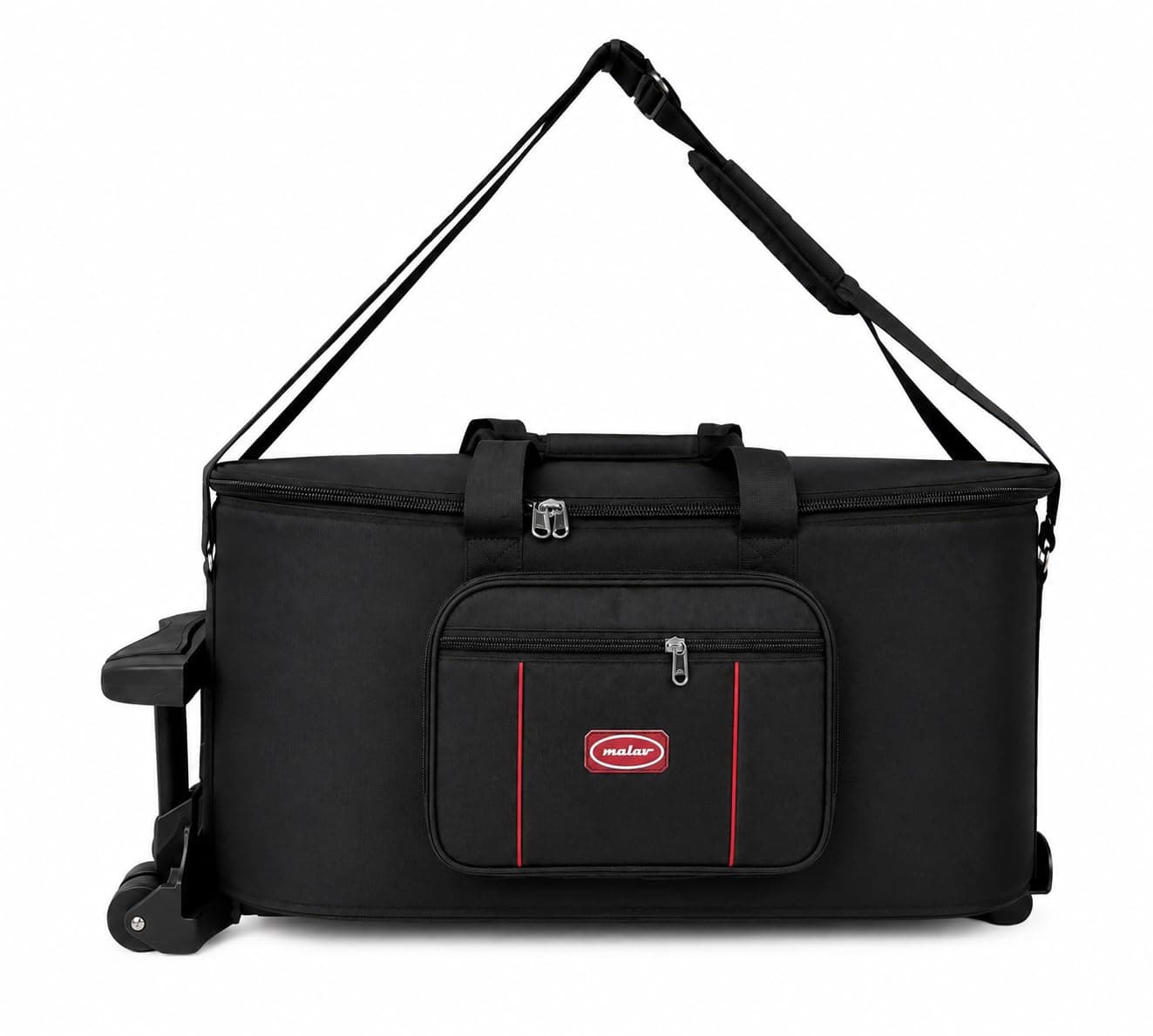 Malav Tabla Fiber Sheet Hard Case Bag with Trolley (Flight Case) having padding all sides