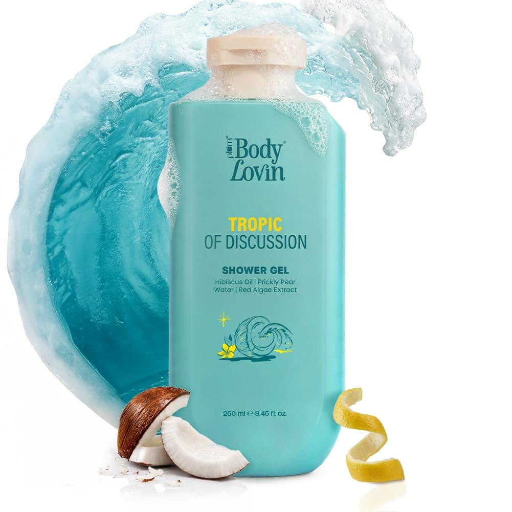 Plum BodyLovin’ Tropic Of Discussion Shower Gel | Firming & Tightening Body Wash | Hibiscus Oil, Prickly Pear Water & Red Algae Extract | Fresh Tropical Fragrance | 250 ml