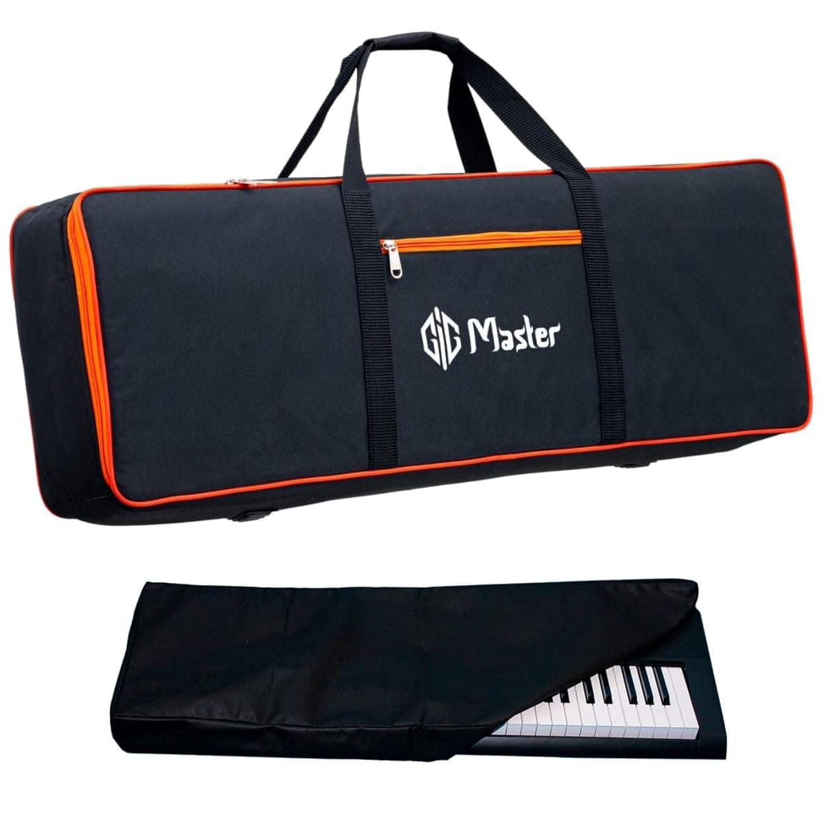 GIG Master Heavy Padded Keyboard Bag/Cover/Case for Casio CT-S100, CT-S200, CT-S300, CT-S400 61 Keys Keyboard with Dust Cover(Black & Orange)