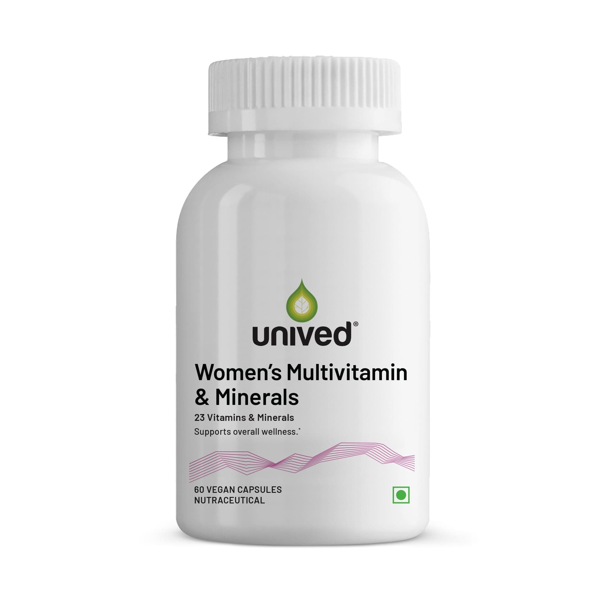 Unived Multivitamin & Minerals for Women | 100% RDA of all Vitamins with Algae Calcium & Plant-Based Vitamin D3 plus Important Minerals | Complete formulation for Health & Wellbeing
