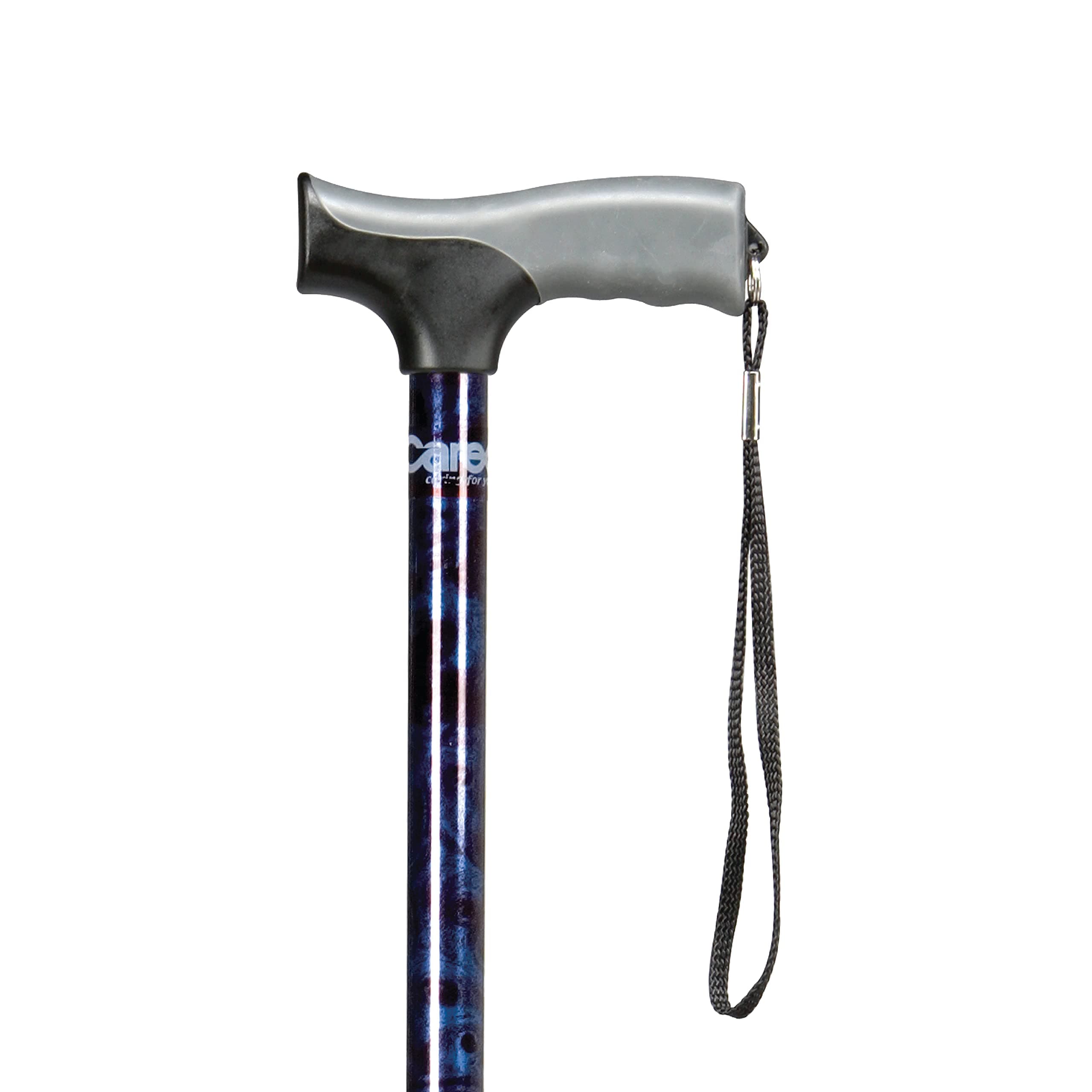 Carex Health Brands Soft Grip Derby Cane, Designer Blue
