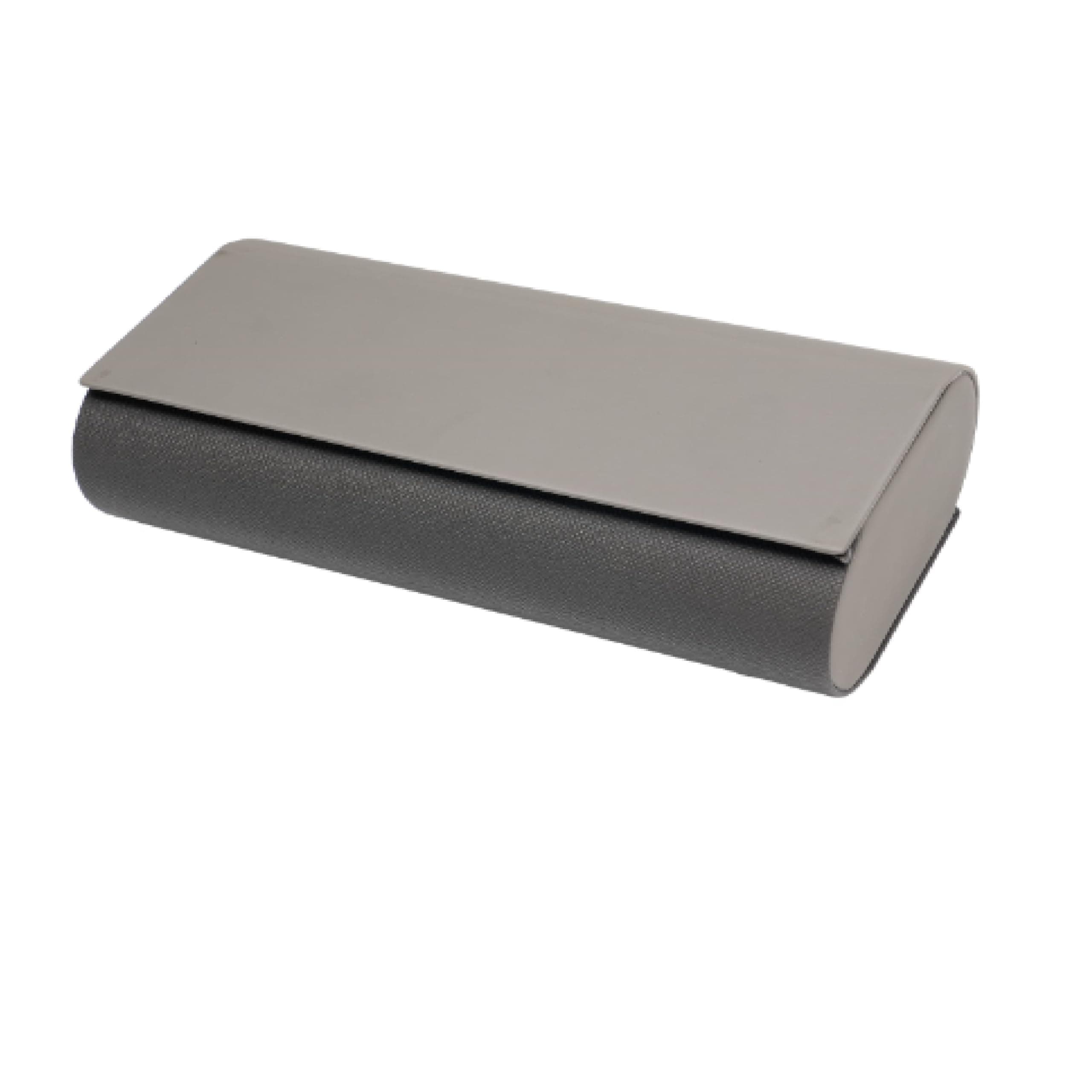 VIVID Vision 2 IN 1 Grey Spectacle Case Cover | Faux Leather Hard Shell | Magnetic Closure | Lightweight & Compact Eyewear Storage for Reading Glasses - IC-560-Grey