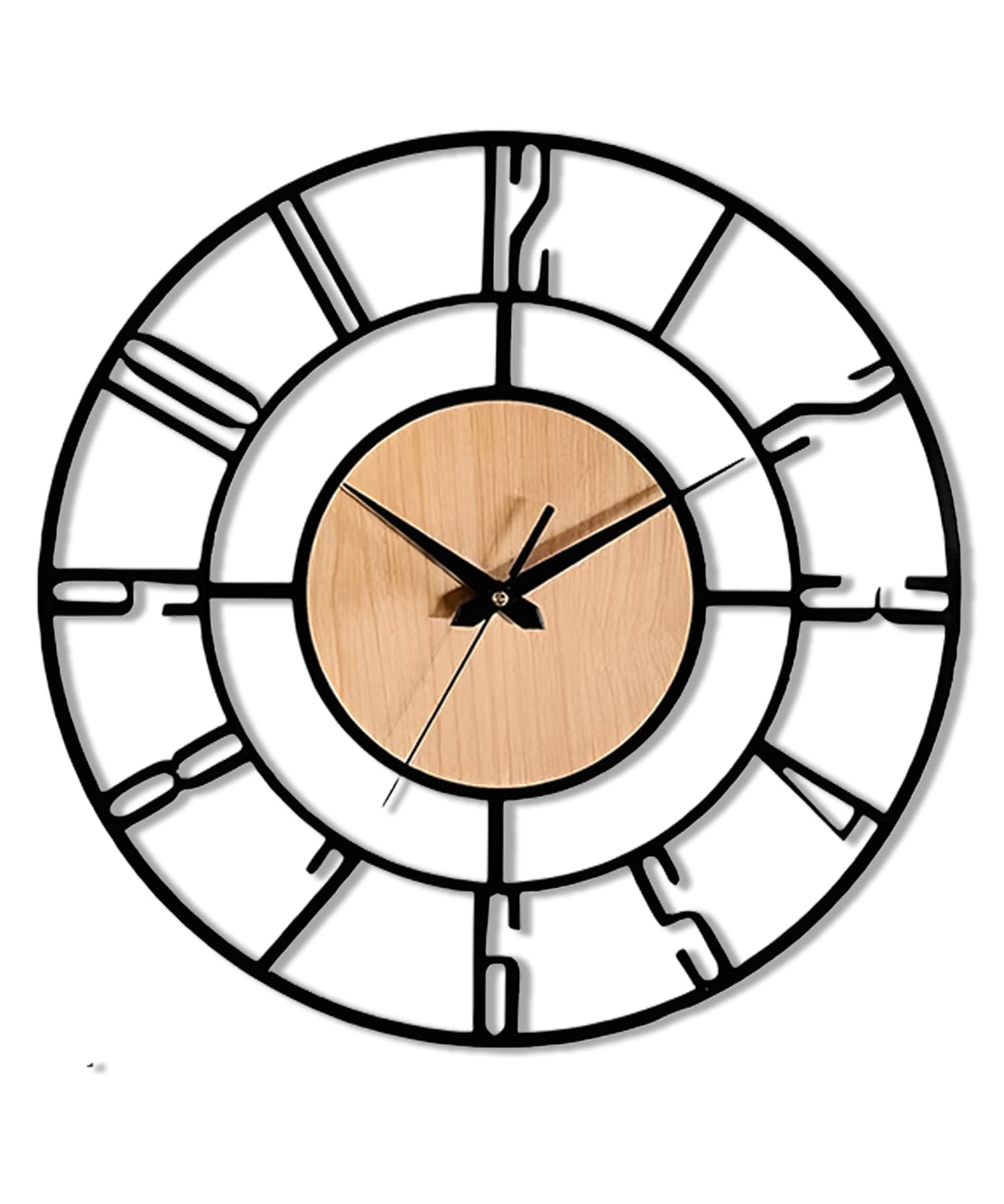 Auromin Fancy Metal Wall Clock for Home Decor – Stylish Living Room & Bedroom Watch, Designer Wallclock, Big Size Hanging Watch (English Number, 40 cm)