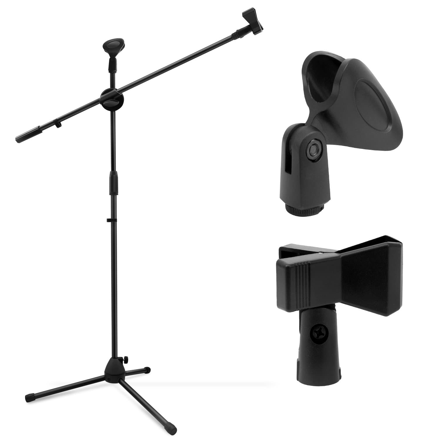 Microphone Stand, Ohuhu Mic Stand Tripod with Mic Clips