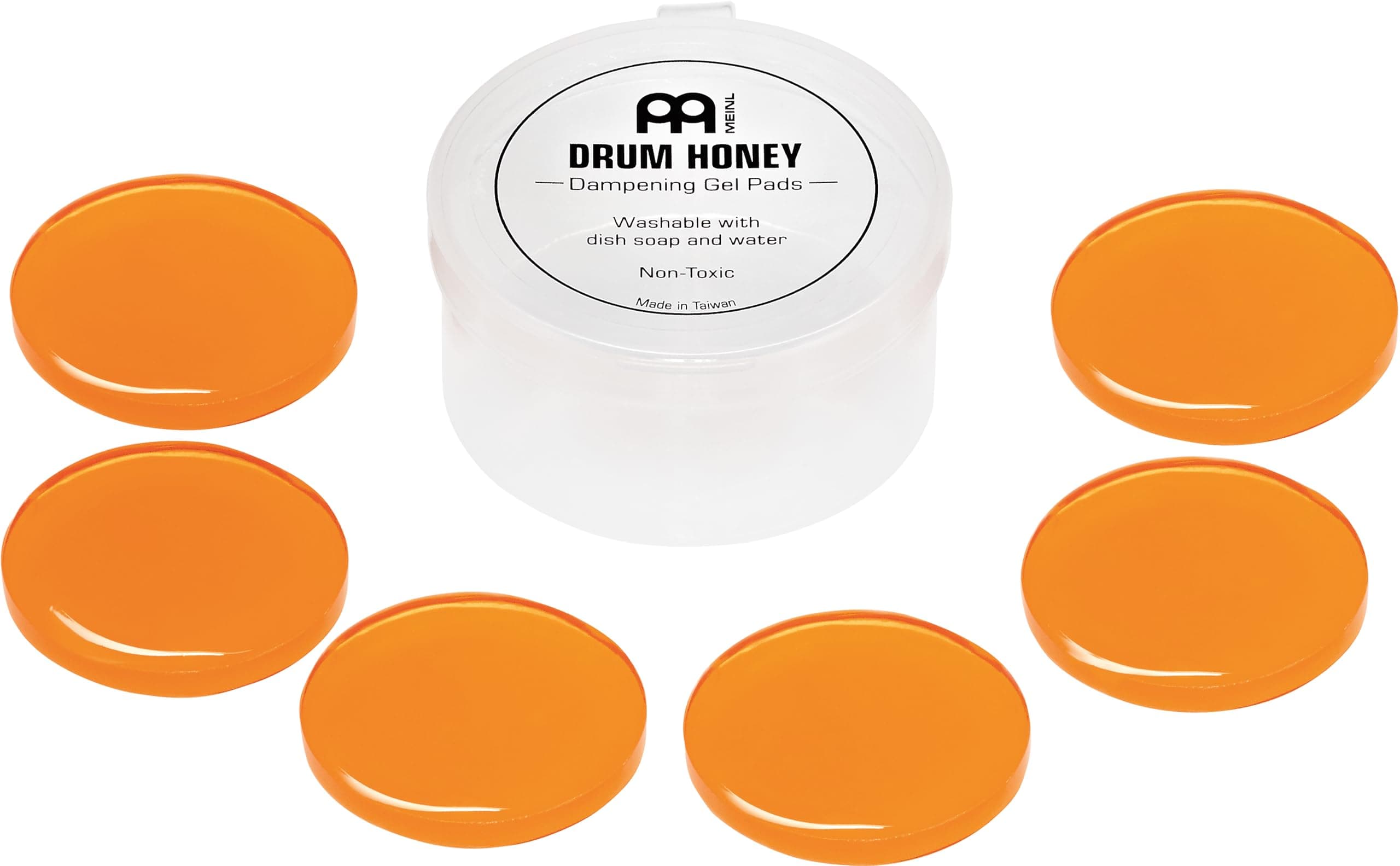 Meinl Cymbals MDH Drum Honey Dampening Gel Pads for Drums and Cymbals, 6-Piece Pack