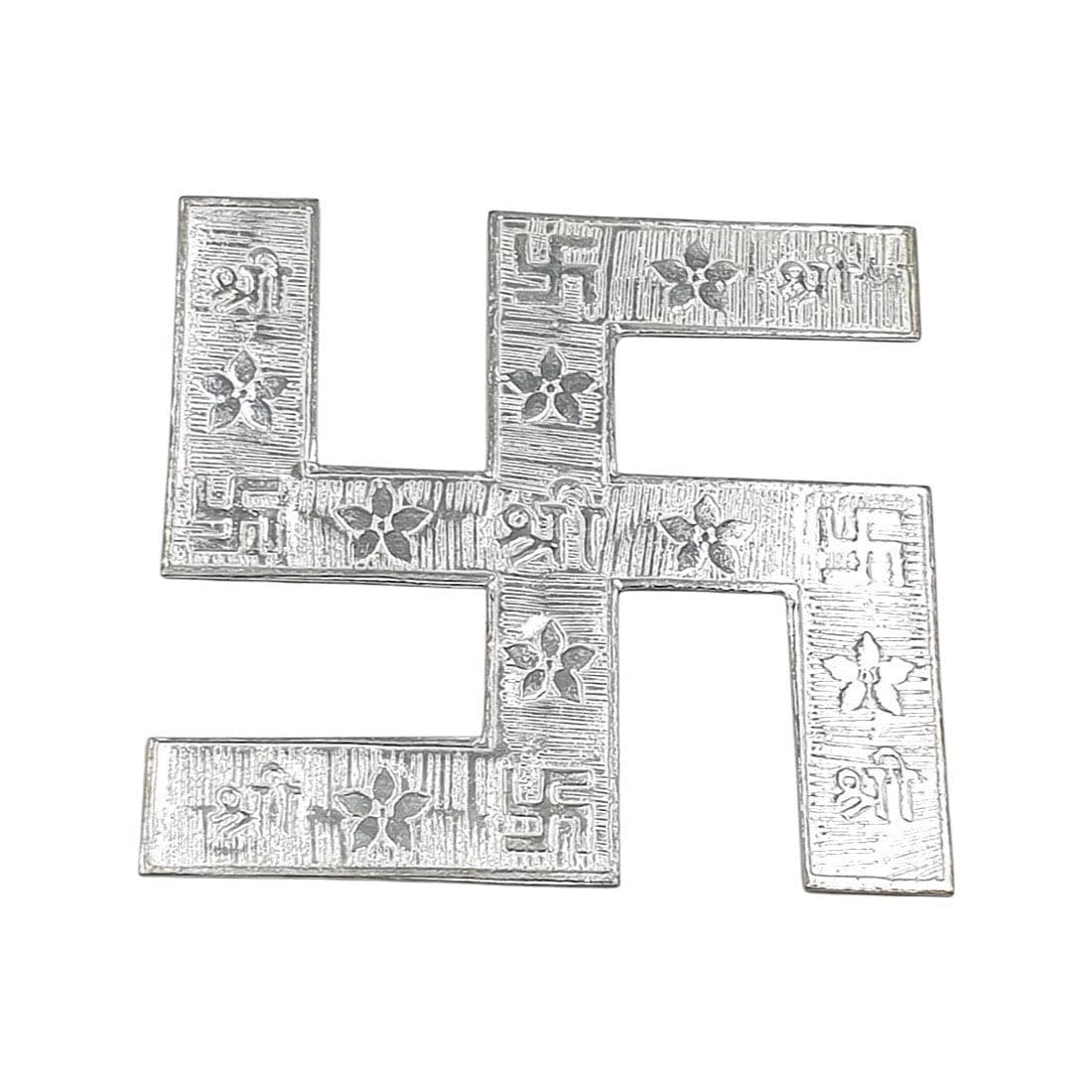 Sahiba Gems Solid Chandi Silver Swastik for Vastu Remedies for Kitchen, Home Entrance for Astrological and Lal Kitab Remedy (Size 2 Inch by 2 Inch))