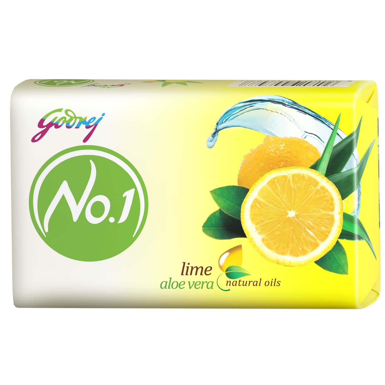 Godrej No.1 Lime & Aloe Vera (100g), Pack of 4 - High TFM (Grade 1 Soap), Long-Lasting Fragrance