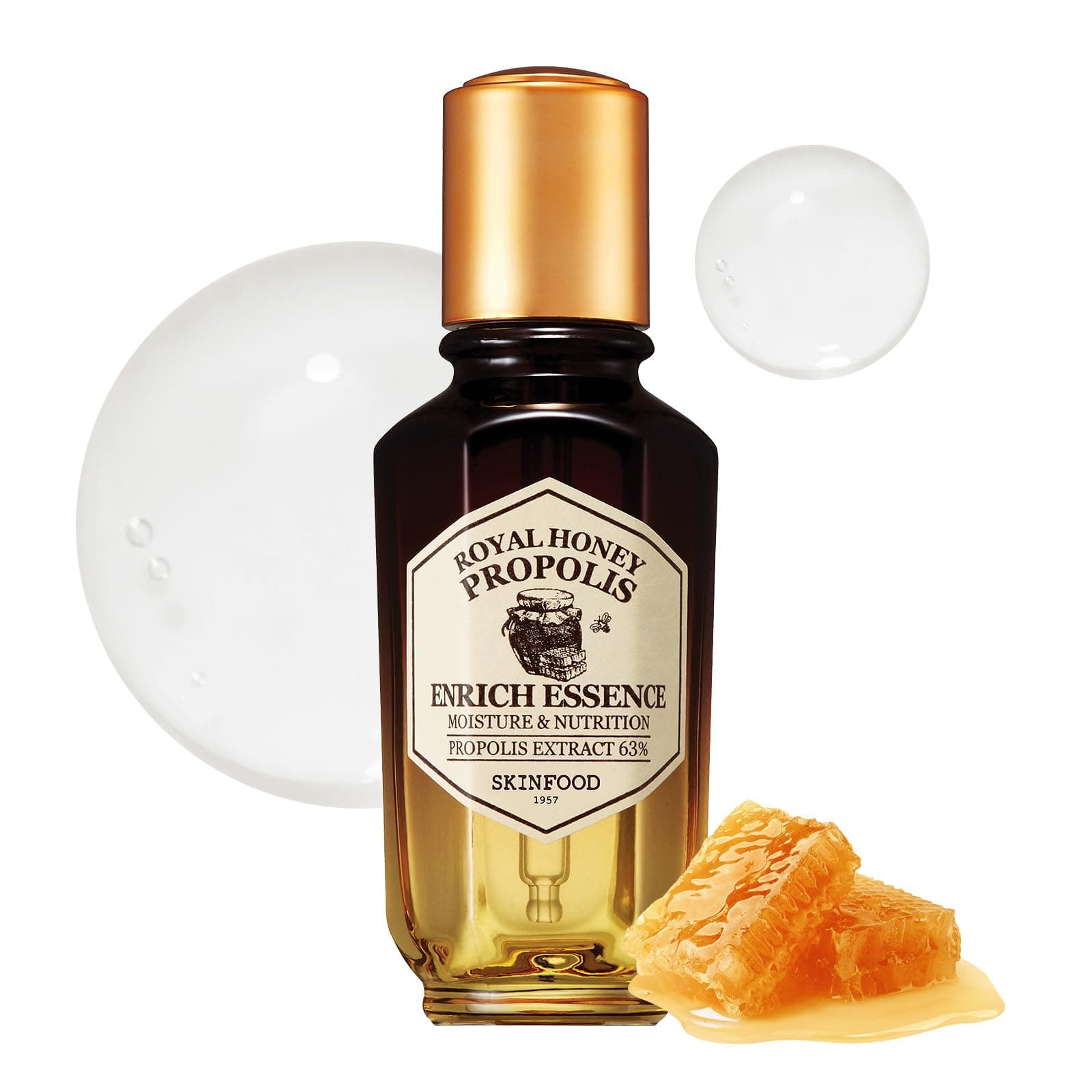 SKIN FOOD since 1957 Skinfood Royal Honey Propolis Enrich Essence 50Ml | Intense Hydration | Korean Skincare | Gives Natural Glow