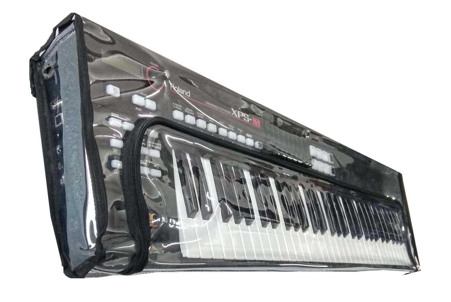 Transparent Waterproof Dust Cover for Roland XPS-10 Keyboard – PVC Protection with Zipper