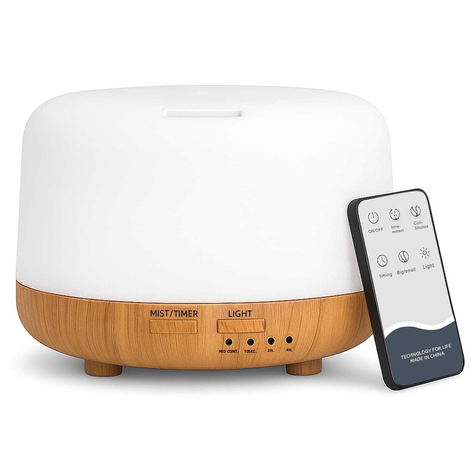 SPLITSKY Aromatherapy Essential Oil Diffuser for Home with Remote Control Plastic, 300ml Cool Mist Air Humidifier, 8 Hours Quiet Operation, Timer, 7 LED Colors