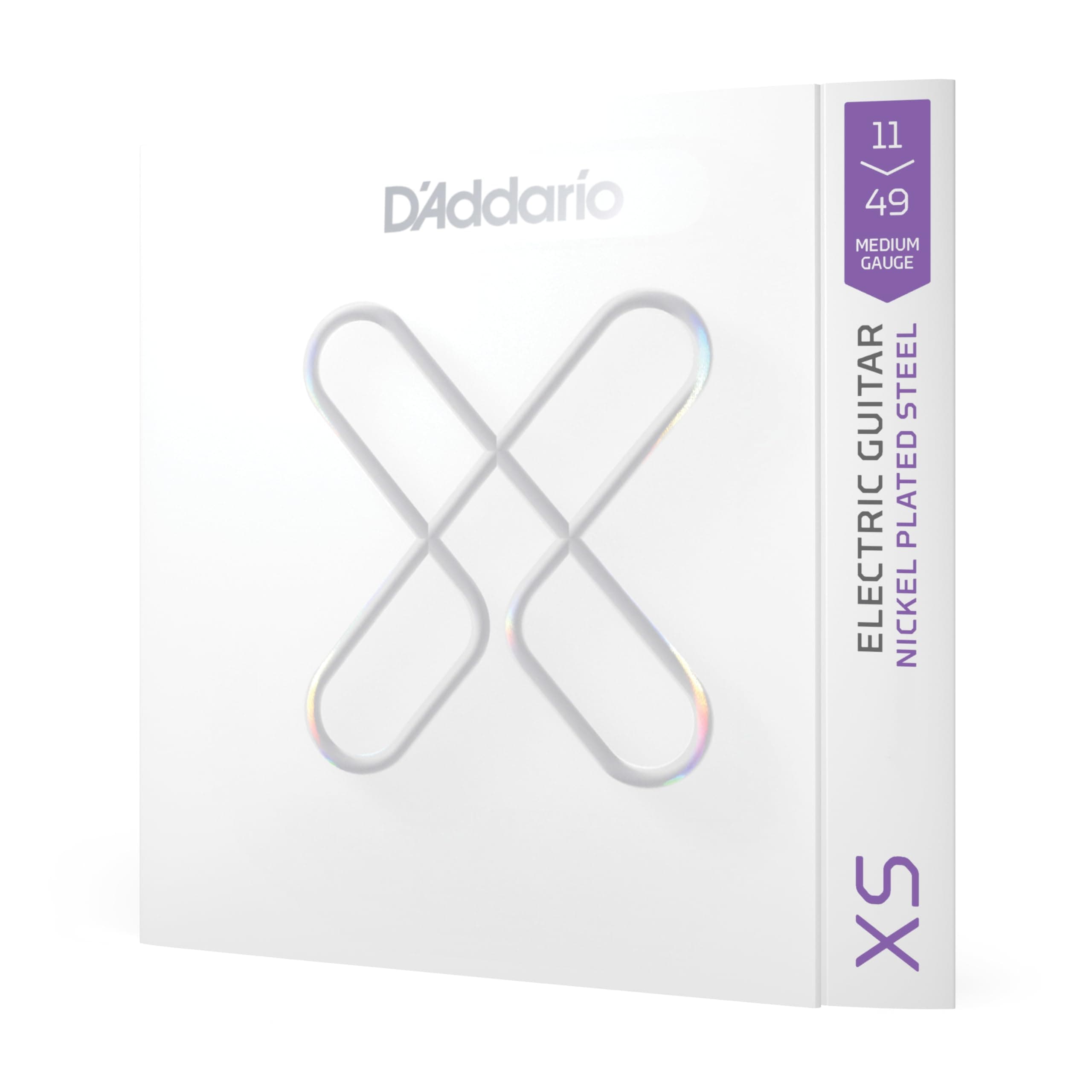 D'Addario Guitar Strings - XS Coated Electric Guitar Strings - Extended Lifespan for 6 String Guitars - XSE1149 - Medium, 11-49 - 1 Set