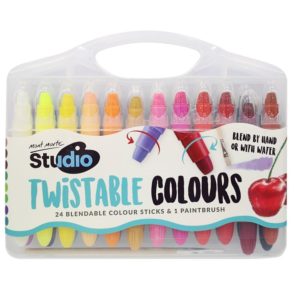 Mont Marte Studio Twistable Colors - 25 Pieces (Multicolor)