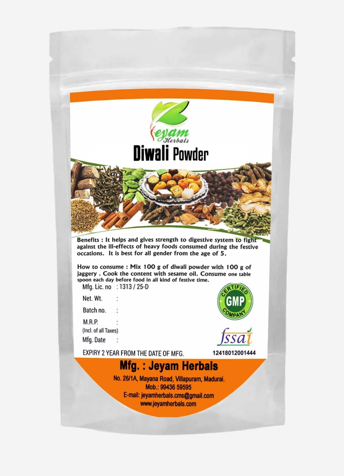 JEYAM HERBALS Diwali Powder | For Indigestion & Cough & Cold | 100 G