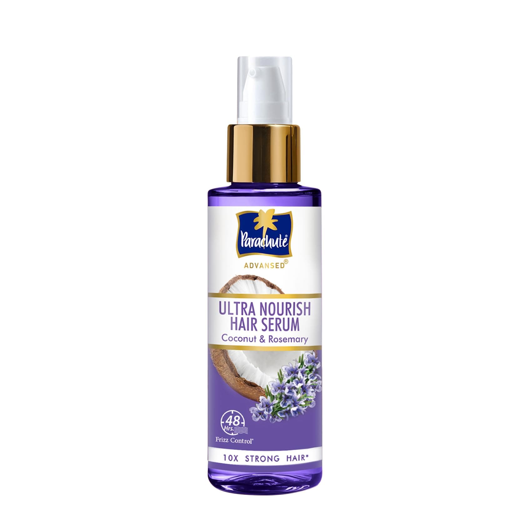 Parachute Advansed Ultra Nourish Hair Serum | Coconut & Rosemary | 48 Hr Frizz Control | 10X Strong Hair | 100ml