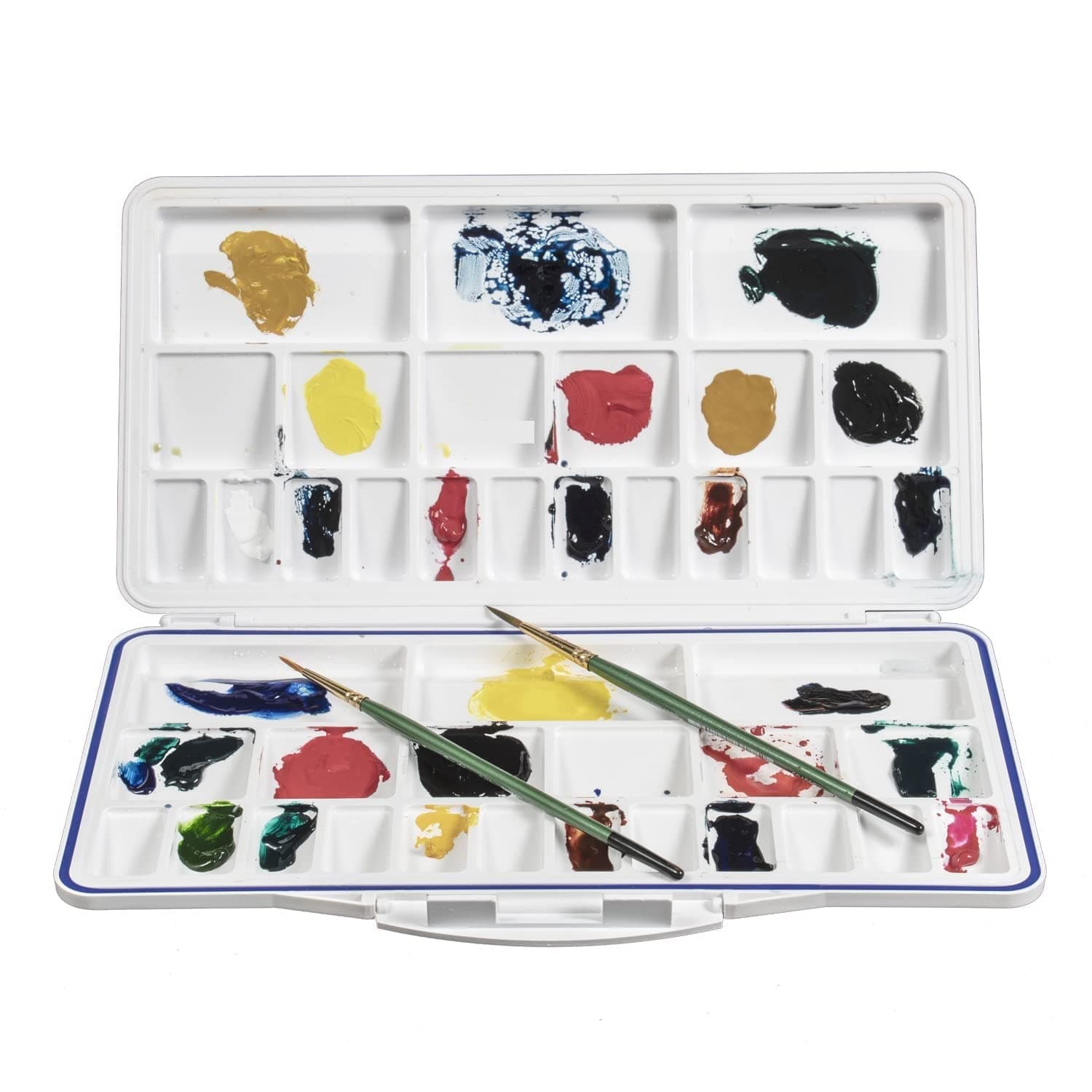 KABEER ART Air Tight Folding Colour Mixing Palette - 21 Paint Well