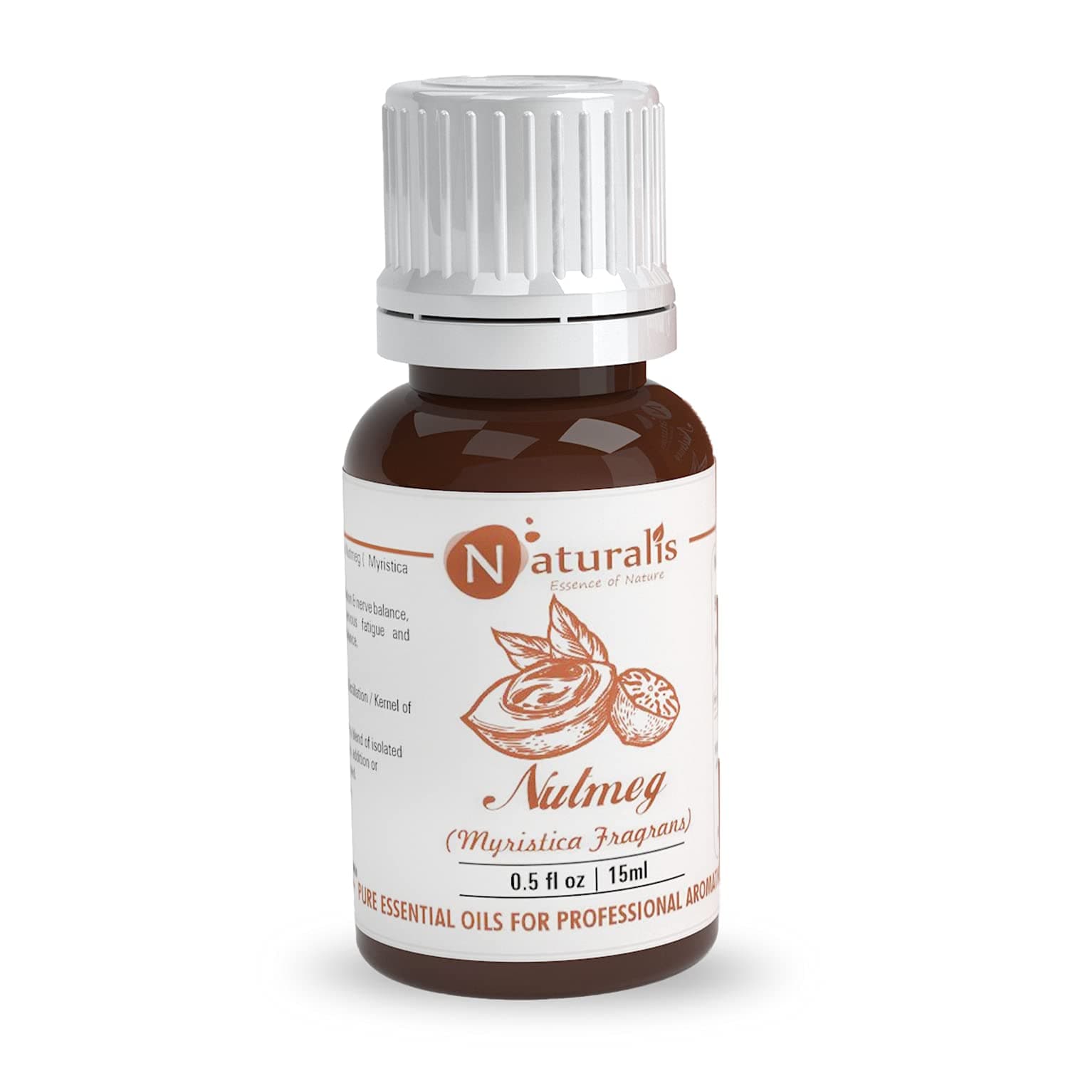 Naturalis Nutmeg Essential Oil - 15ml Pure & Natural Nutmeg Oil for Skin Rejuvenation & Hair Care