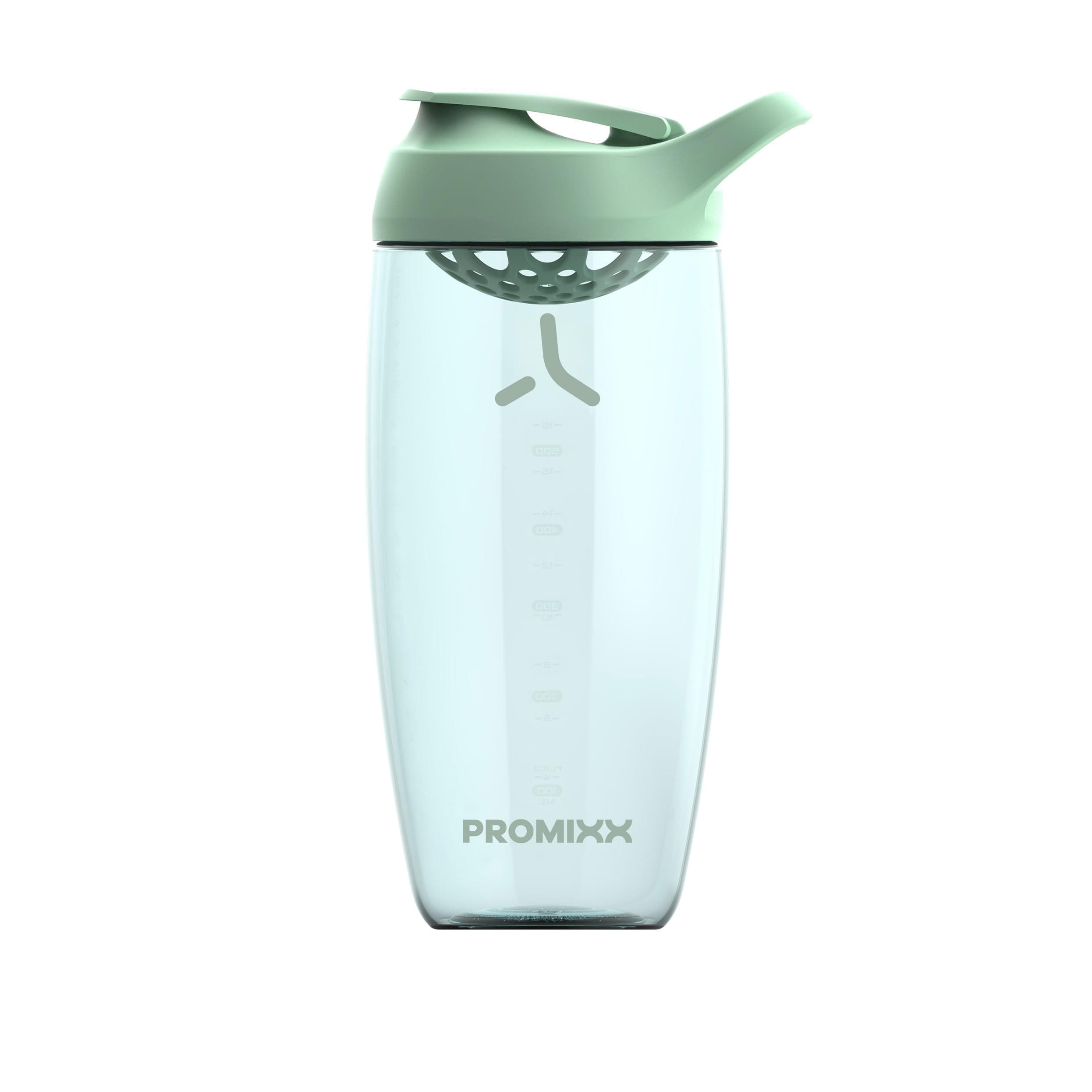 PROMiXX Shaker Bottle - Premium Protein Shaker Cup for Protein Mixes and Supplement Shakes - Easy Clean, Durable Cup (24oz, Seagrass Green)