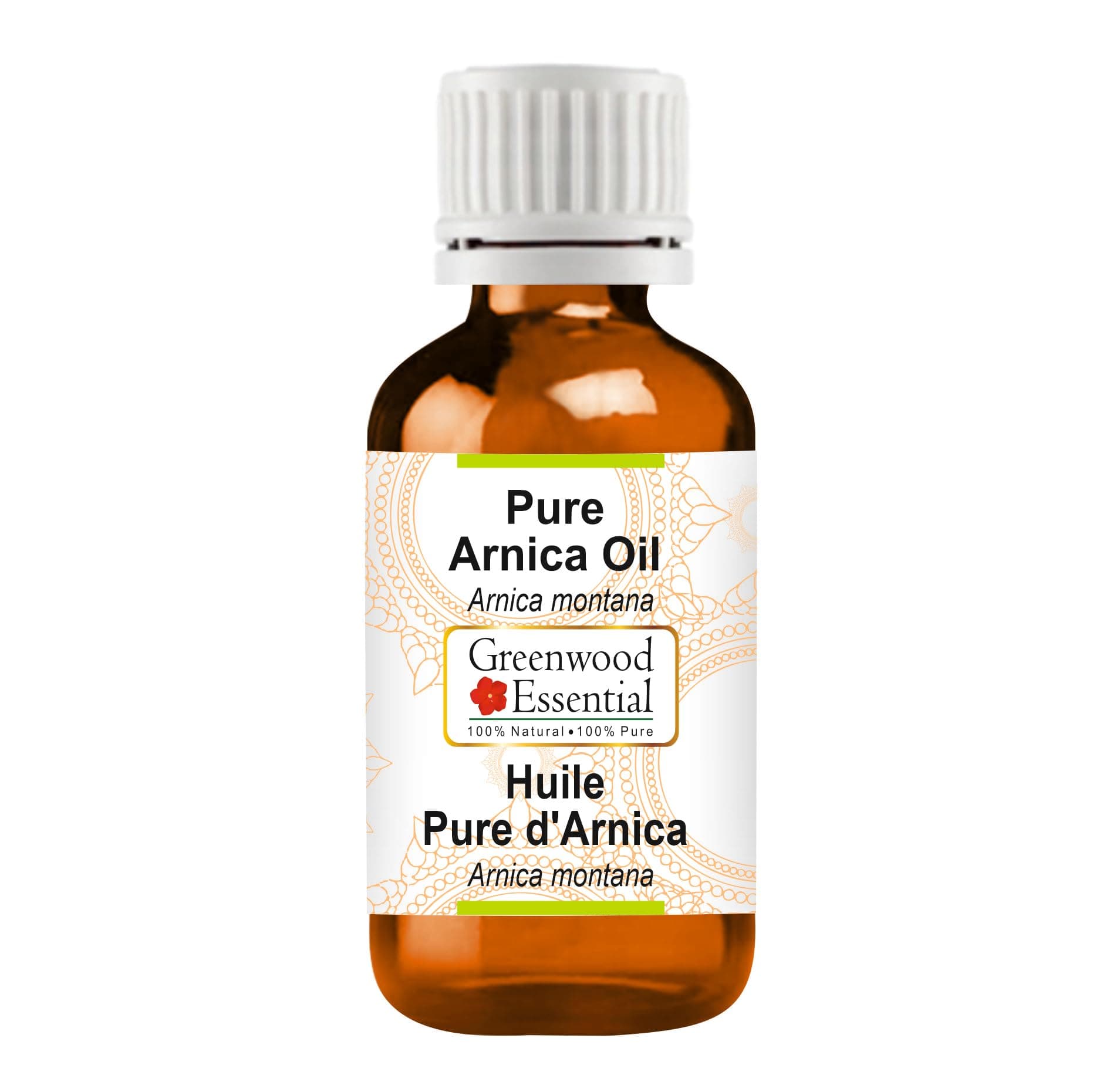 Greenwood Essential Arnica Oil (Arnica Montana) | Infused | Pure | Non-Sticky | Lightweight | For Massage Preparations | Natural | Ayurvedic | For Men & Women | All Skin Types | 100ml