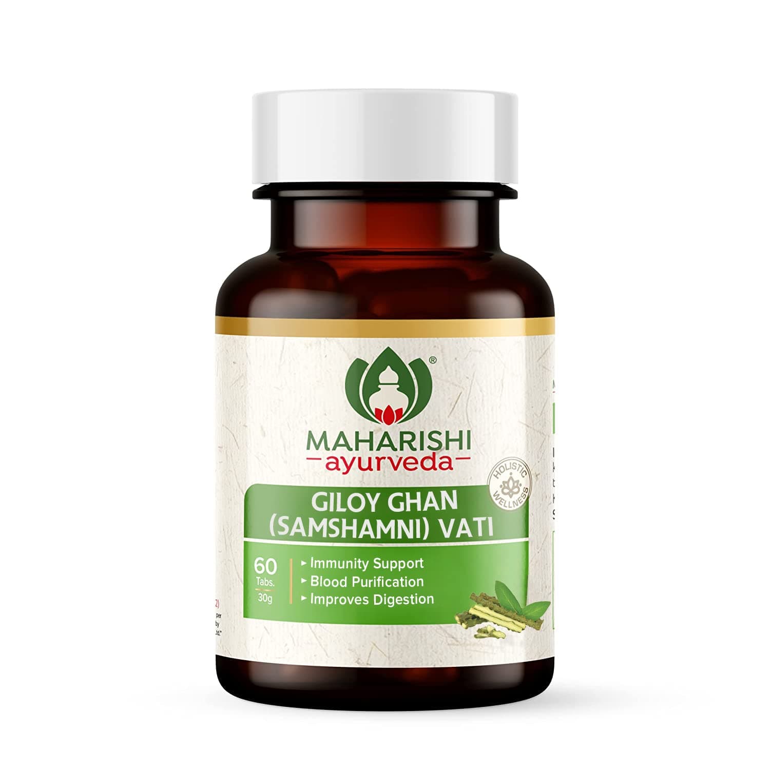 Maharishi Ayurveda Giloy Ghan Vati - 100% Natural Immunity Boosting Tablets | Enhances Strength & Stamina | Fights Fatigue | Detoxifies the Body