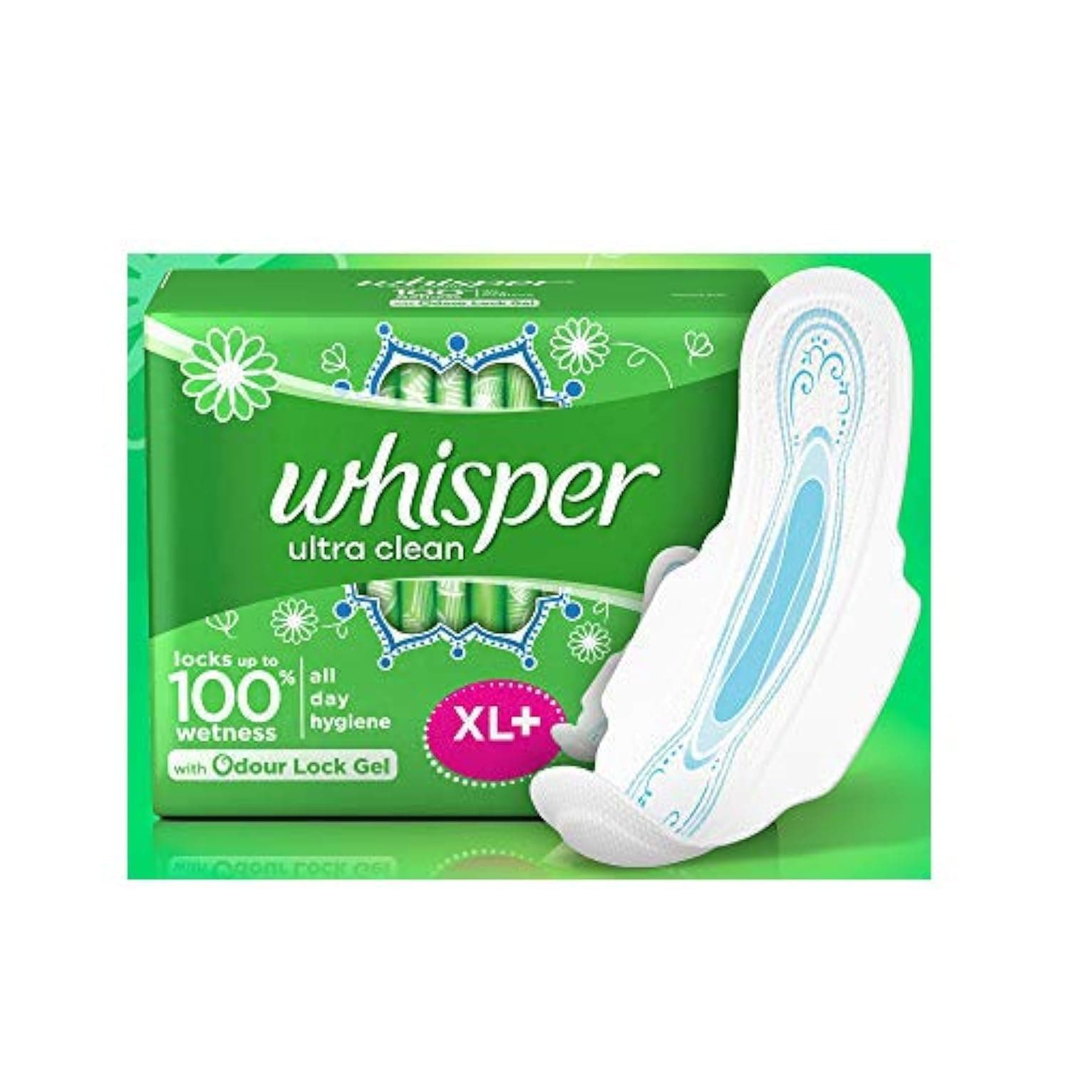 Whisper Ultra Sanitary Pads (Extra Large), Pack of 44