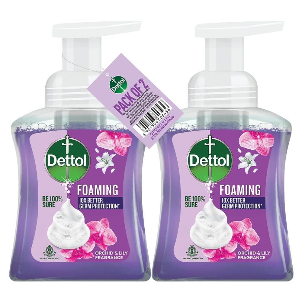 Dettol Orchid & Lily Foaming Handwash Pump 250ml (Pack of 2)