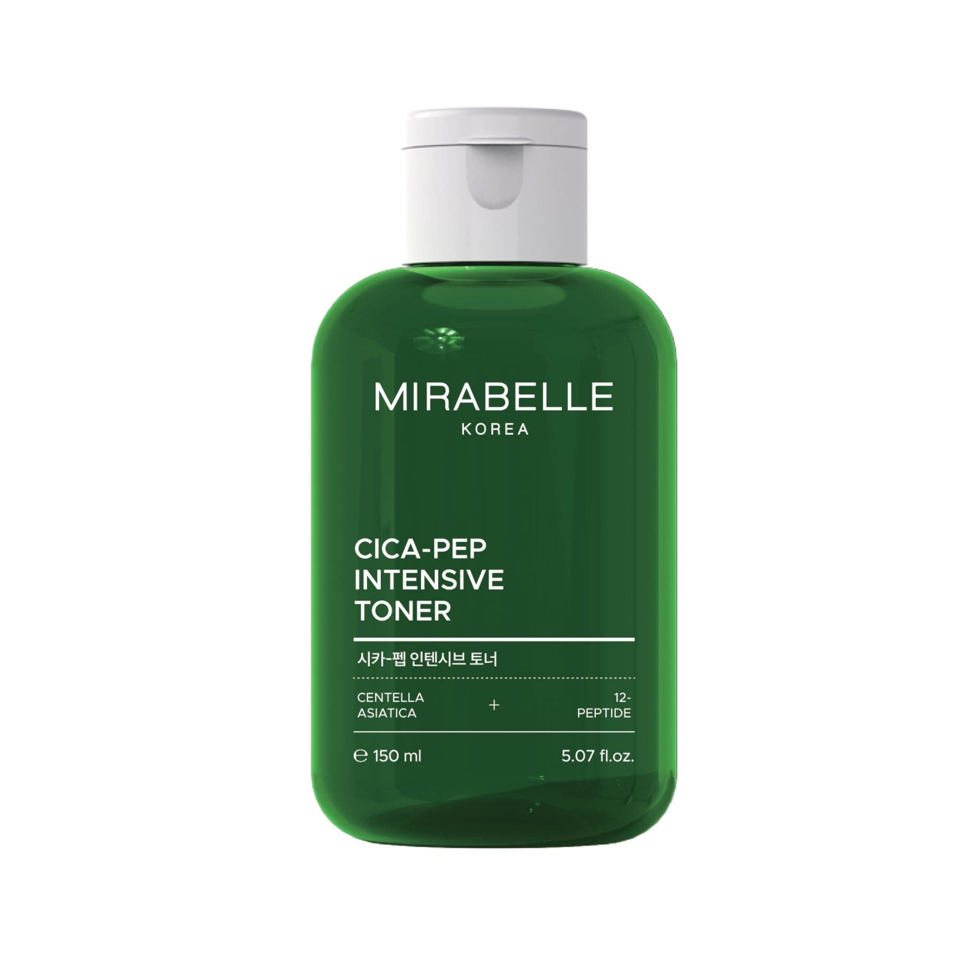 Mirabelle Korea Cica-Peptide Intensive Toner 150ml | Calms Irritation, Refines Pores & Hydrates | Soothing Toner for All Skin Types | Korean Skincare for Men & Women