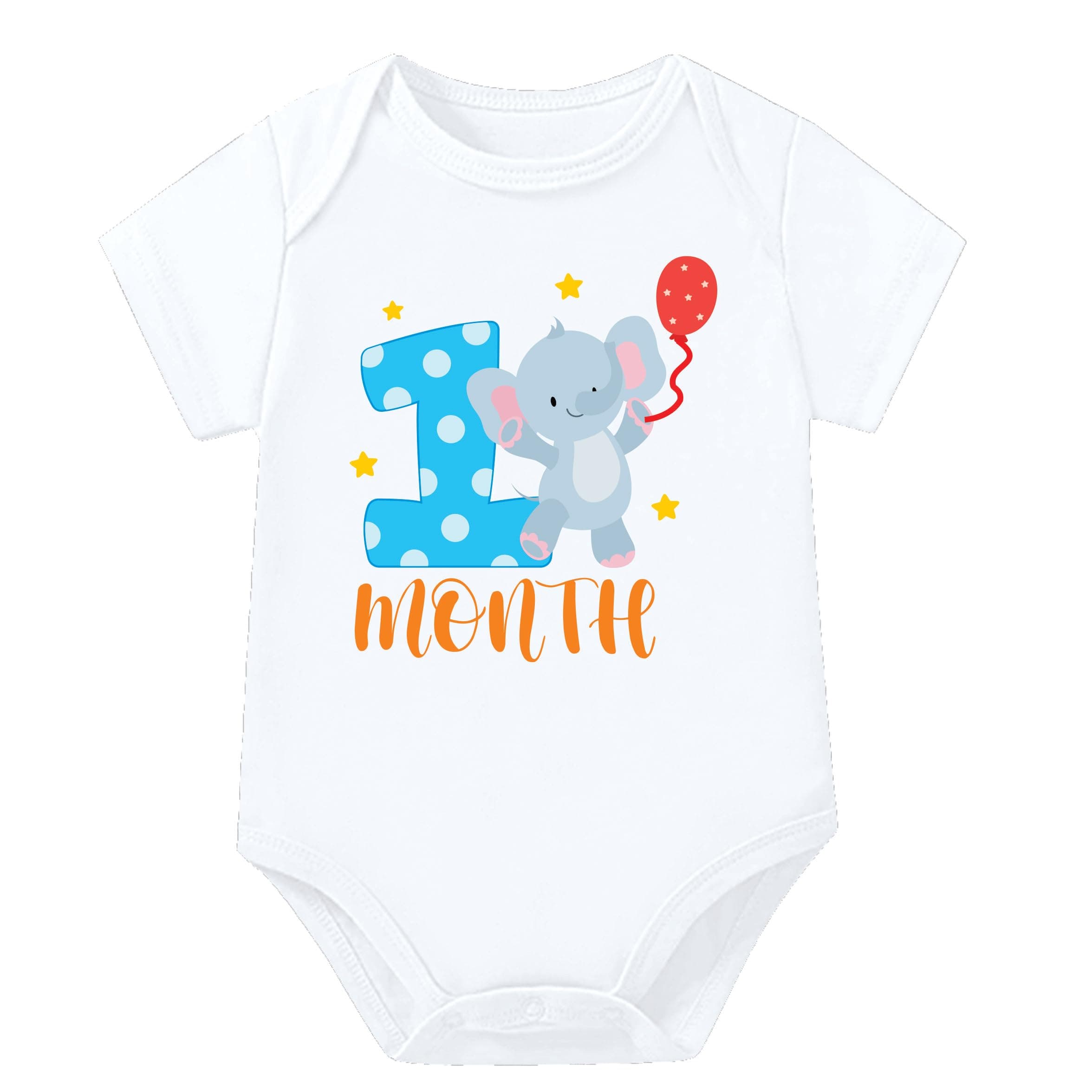Lillypupp Monthly Birthday Milestone Newborn Baby Unisex Organic Cotton Romper For Boy Girl.