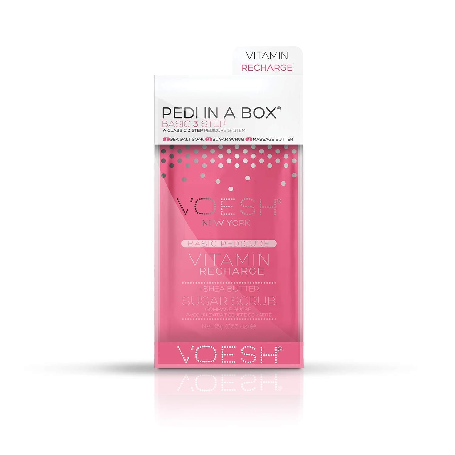VOESH Pedicure in a Box Deluxe 3 Step – Vitamin Recharge | Organic Olive Oil & Vitamin C Spa Pedicure Kit for Soft, Smooth Feet