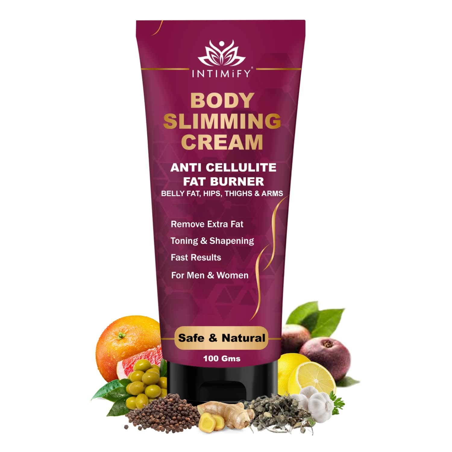 INTIMIFY Slimming & Fat Burner Cream | Enriched with Natural Ingredients | For Women & Men 100g