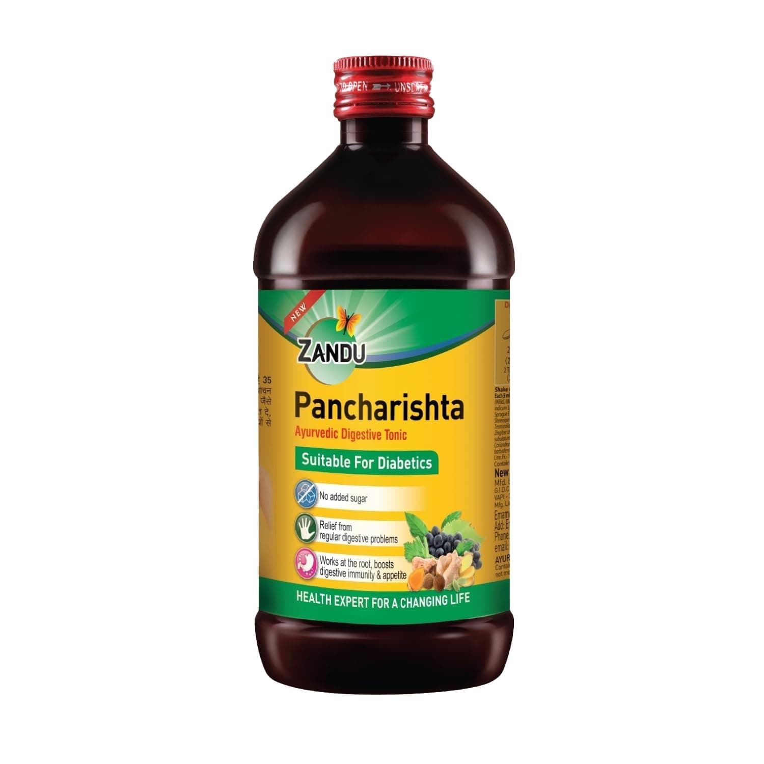 Zandu Pancharishta Ayurvedic Digestive Tonic | Suitable for Diabetics | 650ML | Relief from Regular Gas, Bloating, Acidity & Indigestion From the Root