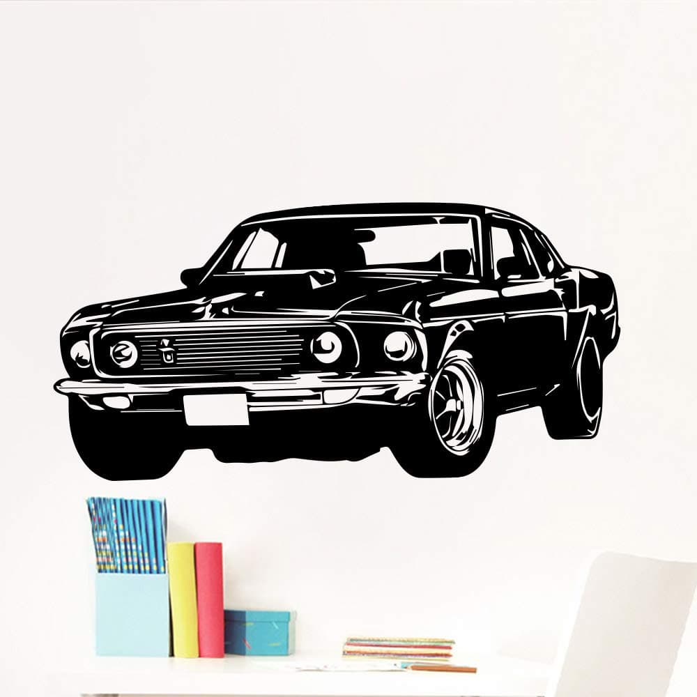 Gadgets Wrap Vintage Car Wall Sticker Self Adhesive Art Wallpaper for Living Room Bedroom Stickers Decor Kids Room Decoration murals Decals